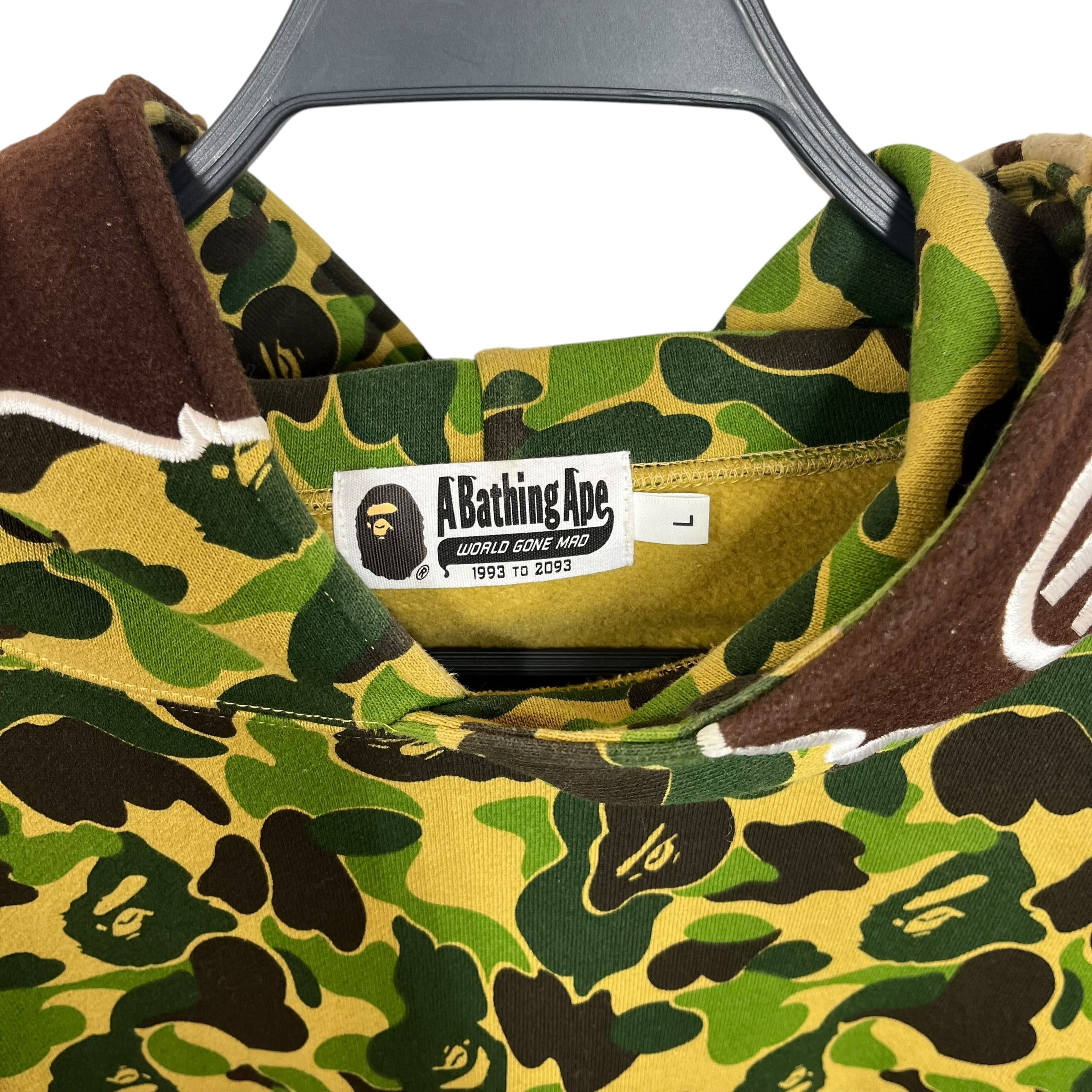 A BATHING APE/Hoodie/L/Camouflage/Cotton/GRN/ABC 2nd Camo Hoodie view 3