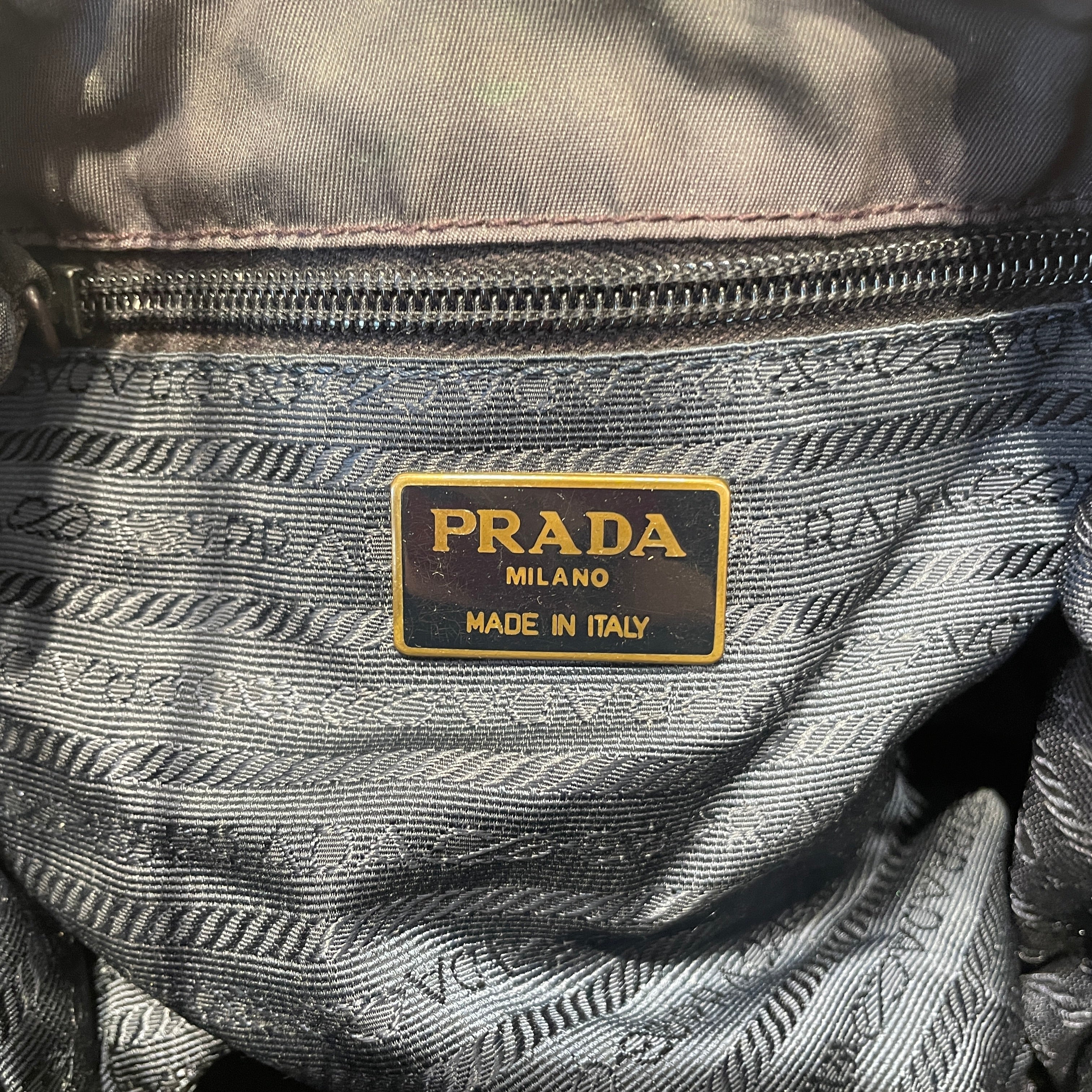 PRADA/Bag/Nylon/BLK/TASSLE LEATHER STRAP view 3