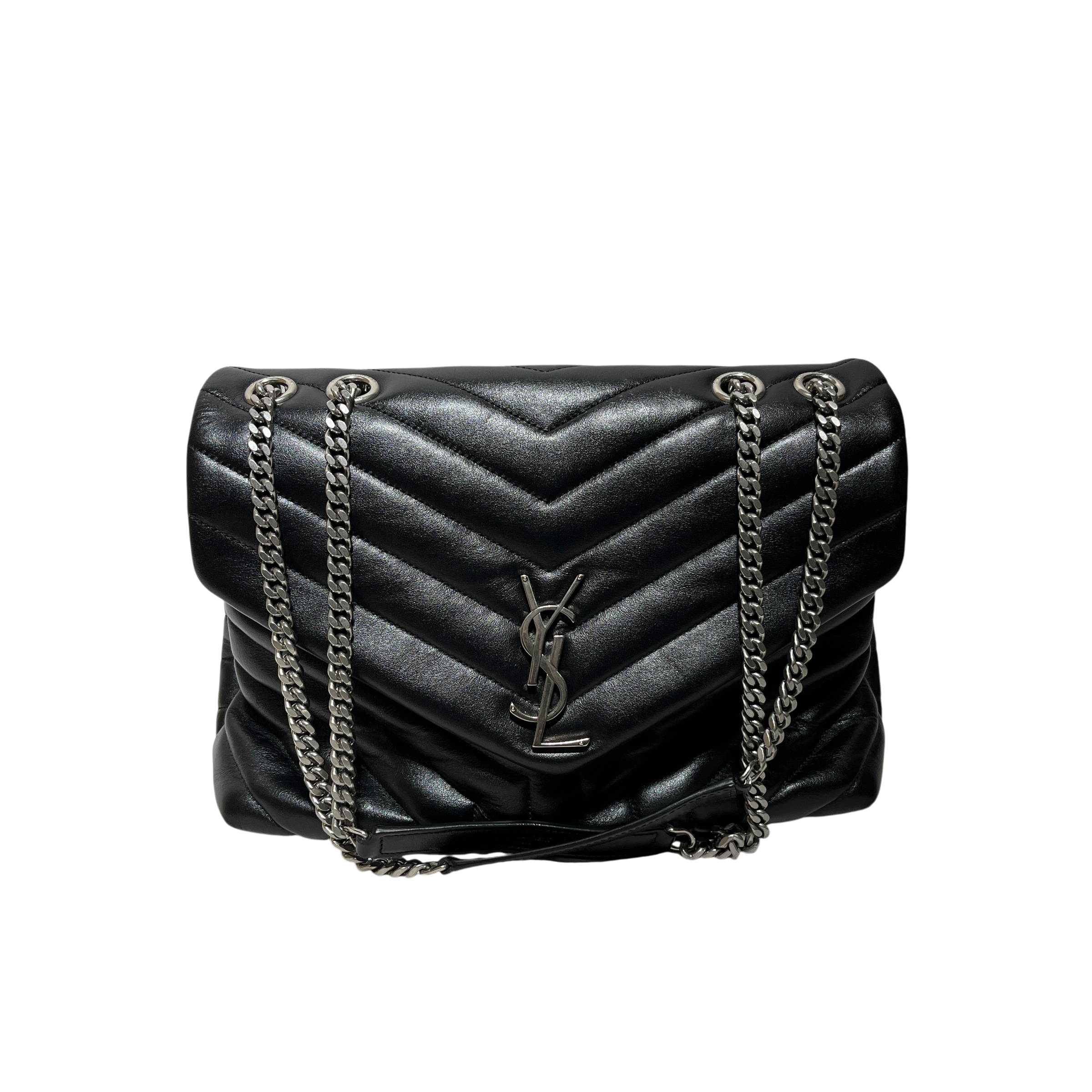 SAINT LAURENT/Cross Body Bag/Leather/BLK/loulou medium view 1