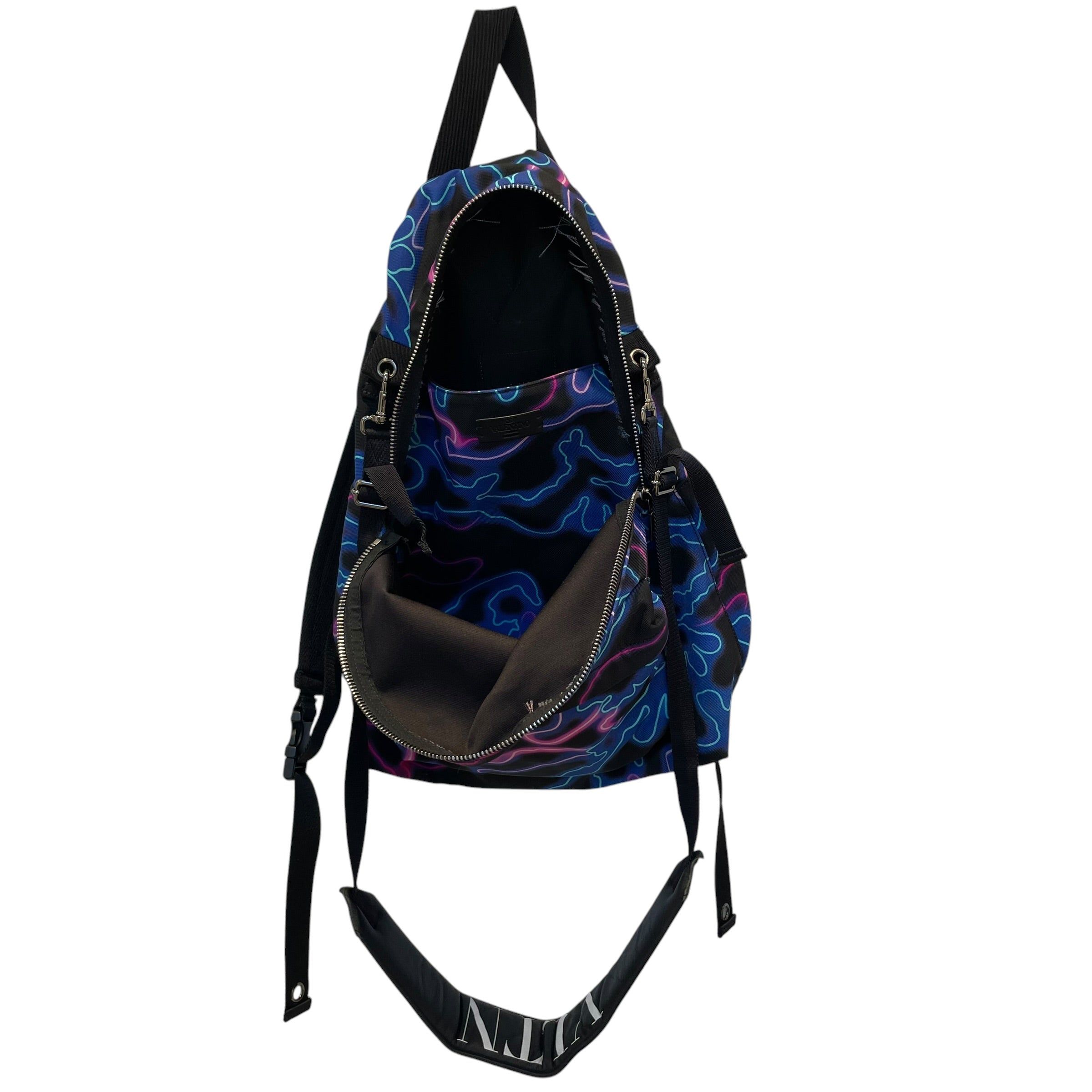 VALENTINO GARAVANI/Backpack/Graphic/Cotton/MLT/neon/sil hard/back strap/ view 3