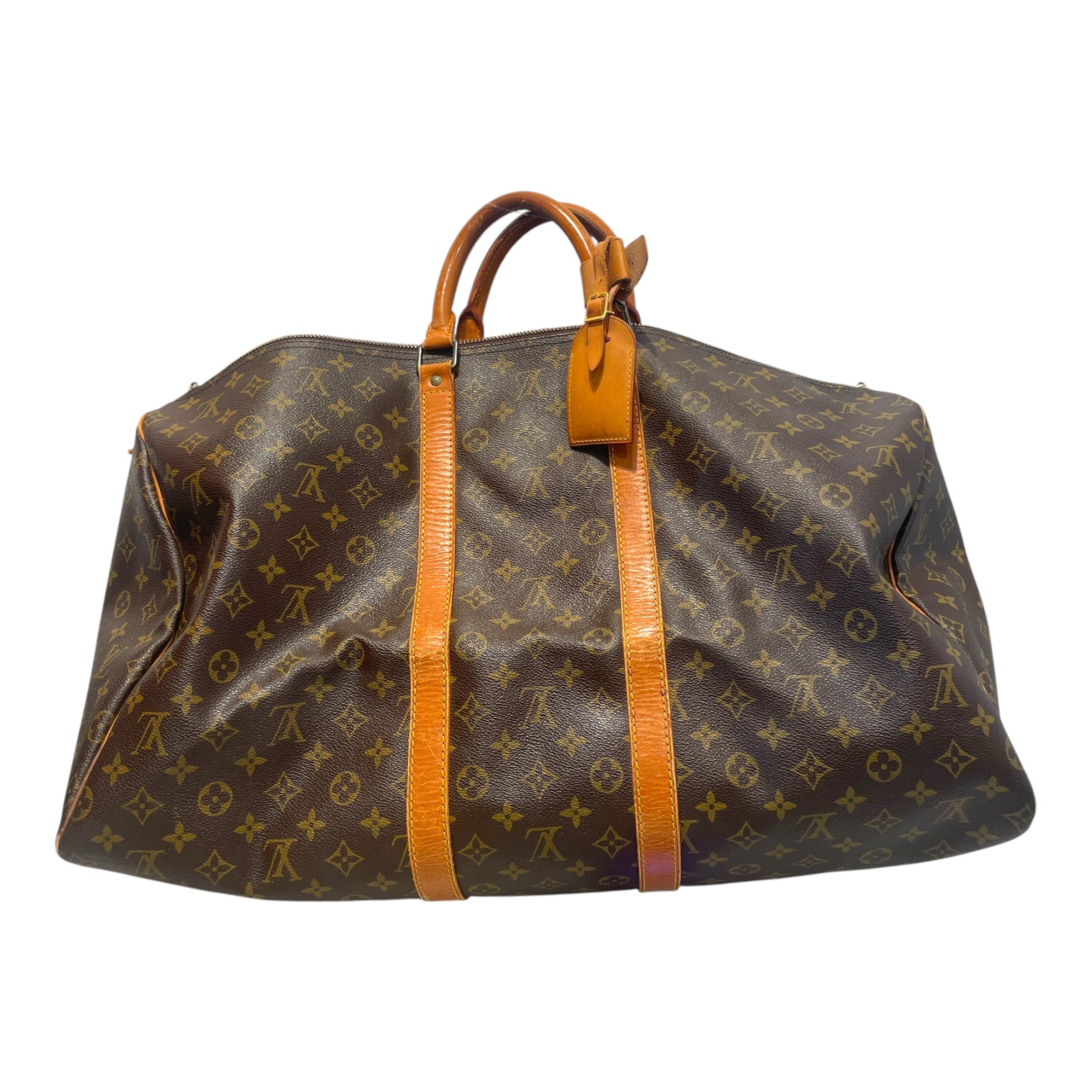 LOUIS VUITTON/Luggage/Monogram/Leather/BRW/keepall view 3