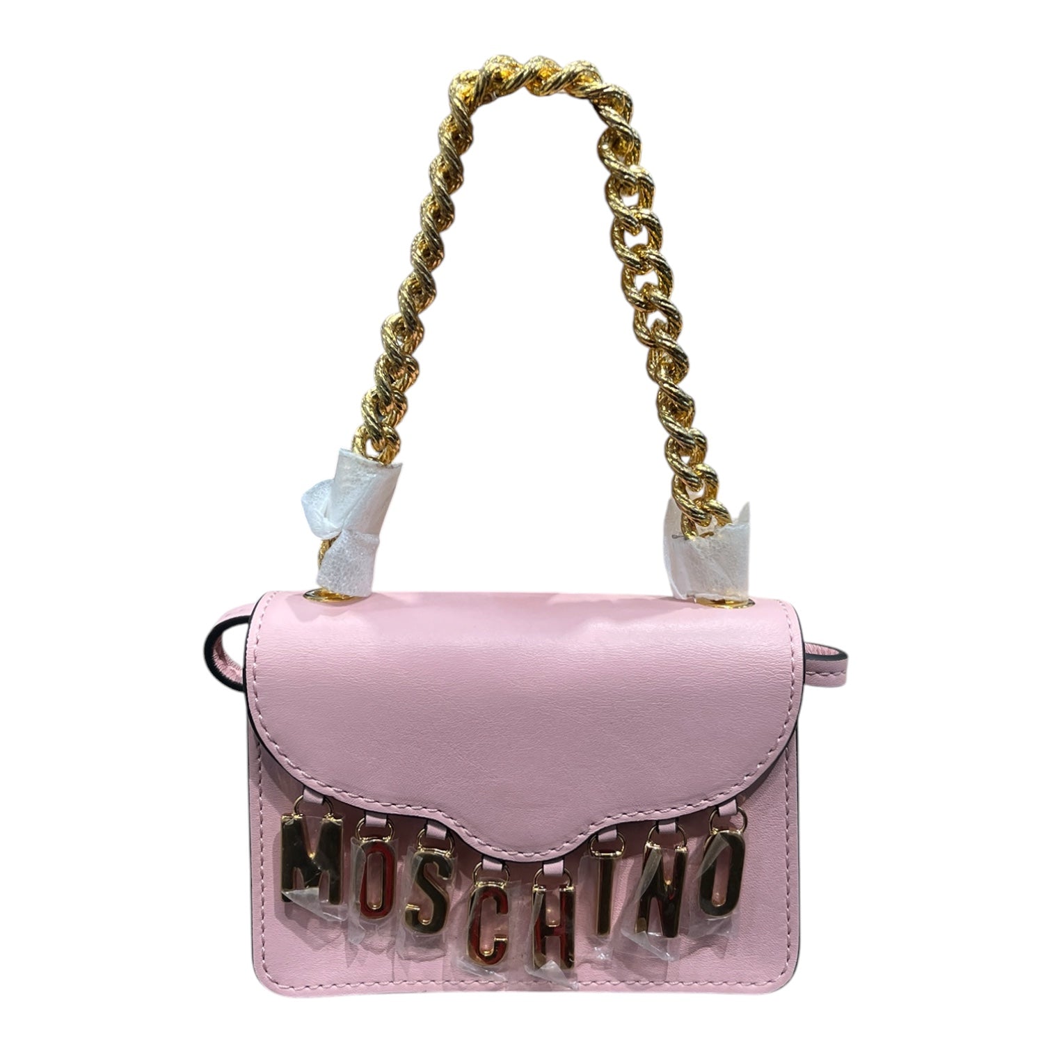 MOSCHINO/Cross Body Bag/Leather/PNK/Hanging Charm Logo view 1