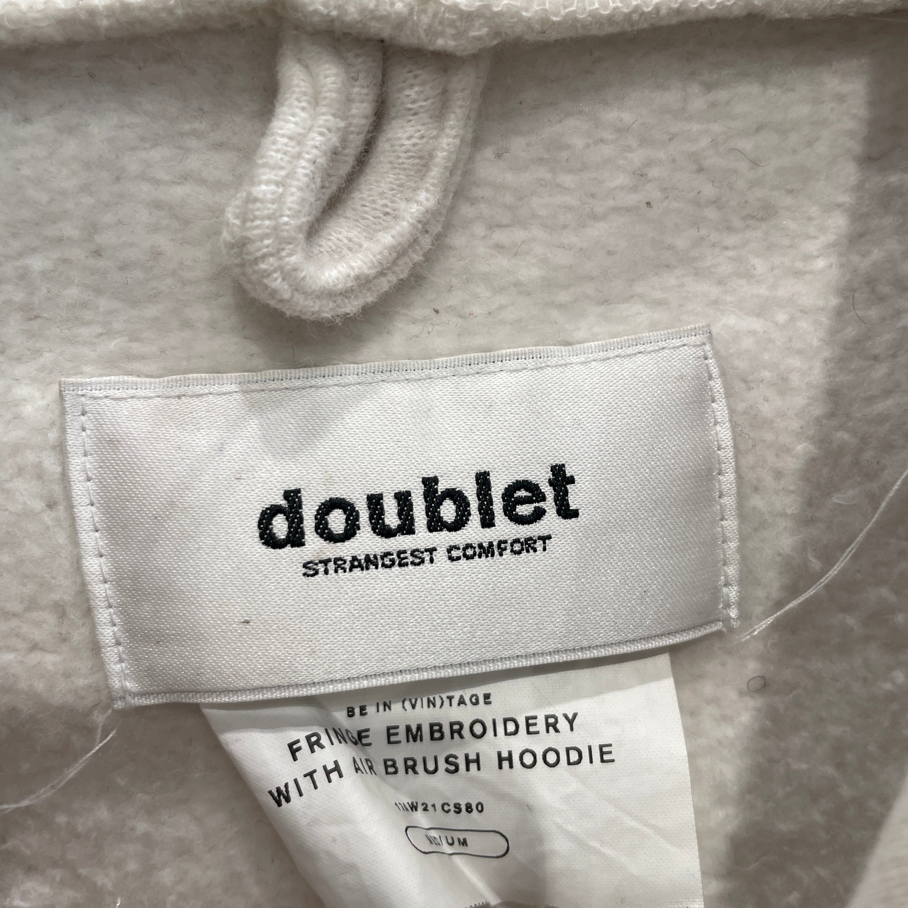 doublet/Hoodie/M/Graphic/Cotton/WHT/NEW YORK FRINGE DESIGN view 4