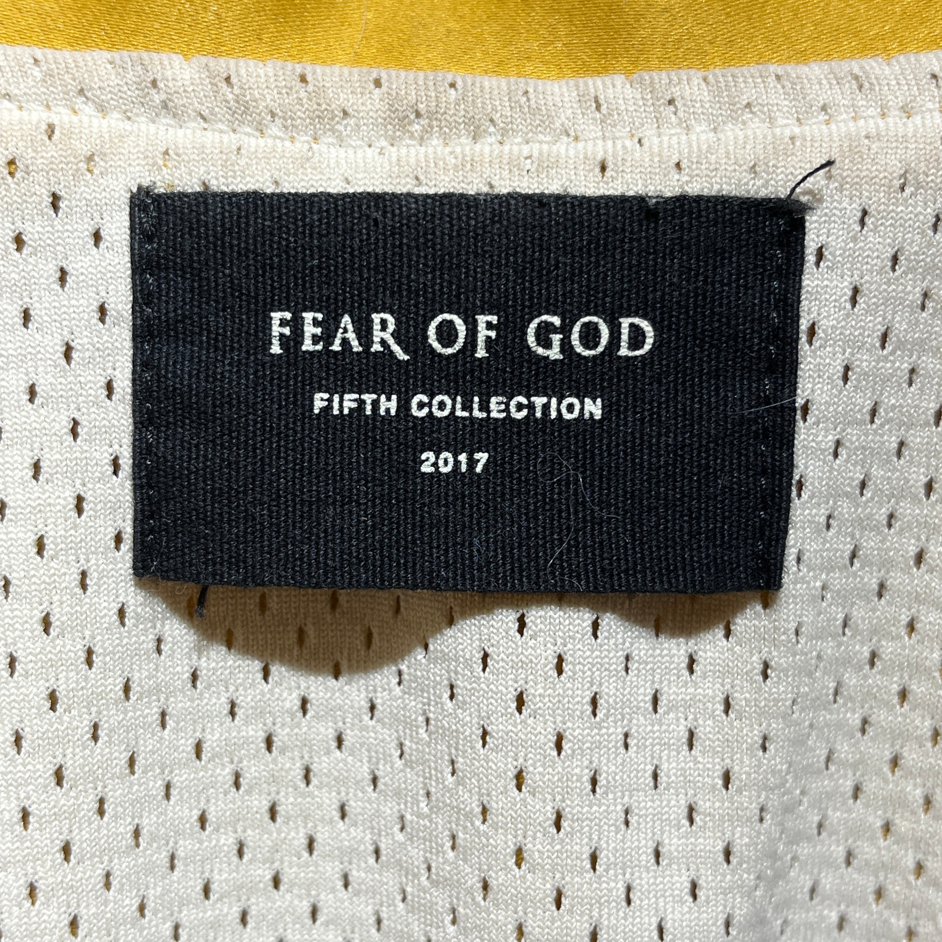 FEAR OF GOD/Jacket/M/Nylon/GLD/fifth collection logo bomber view 5