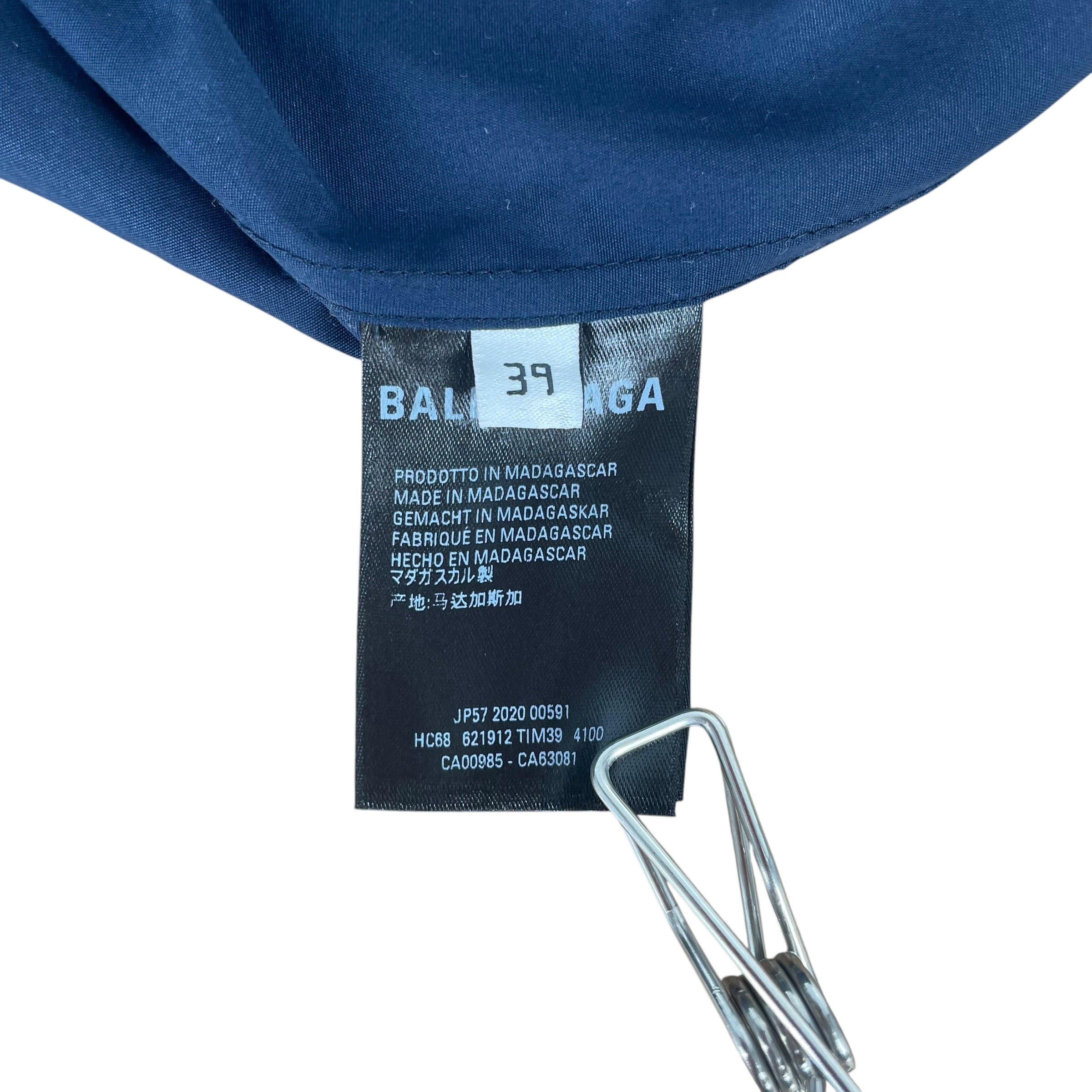 BALENCIAGA/SS Shirt/L/Cotton/NVY/CA 00985 EMBRD B ON FRNT view 6