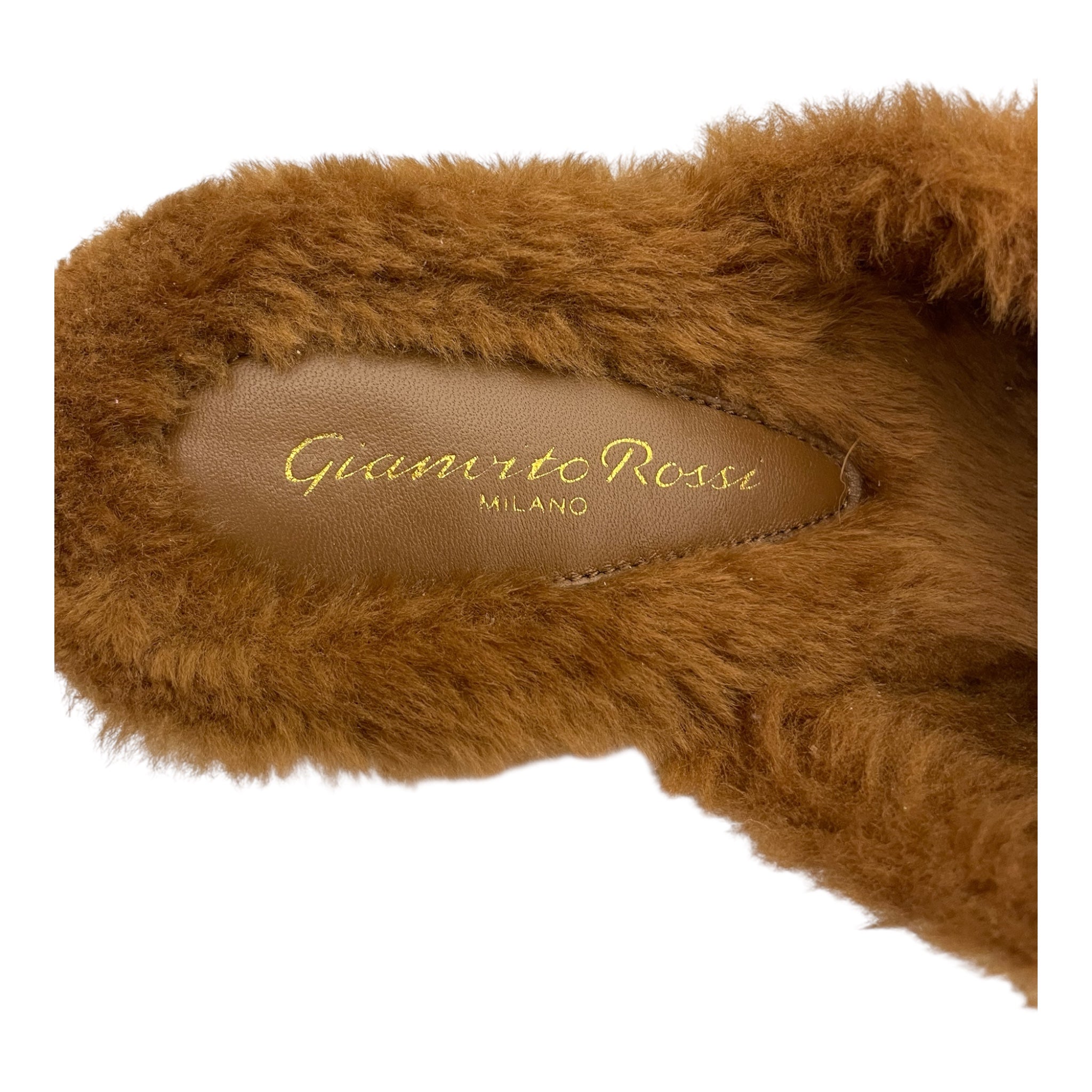 Gianvito Rossi/Sandals/US 6.5/KHK/Square-Toe/fur clogs view 3