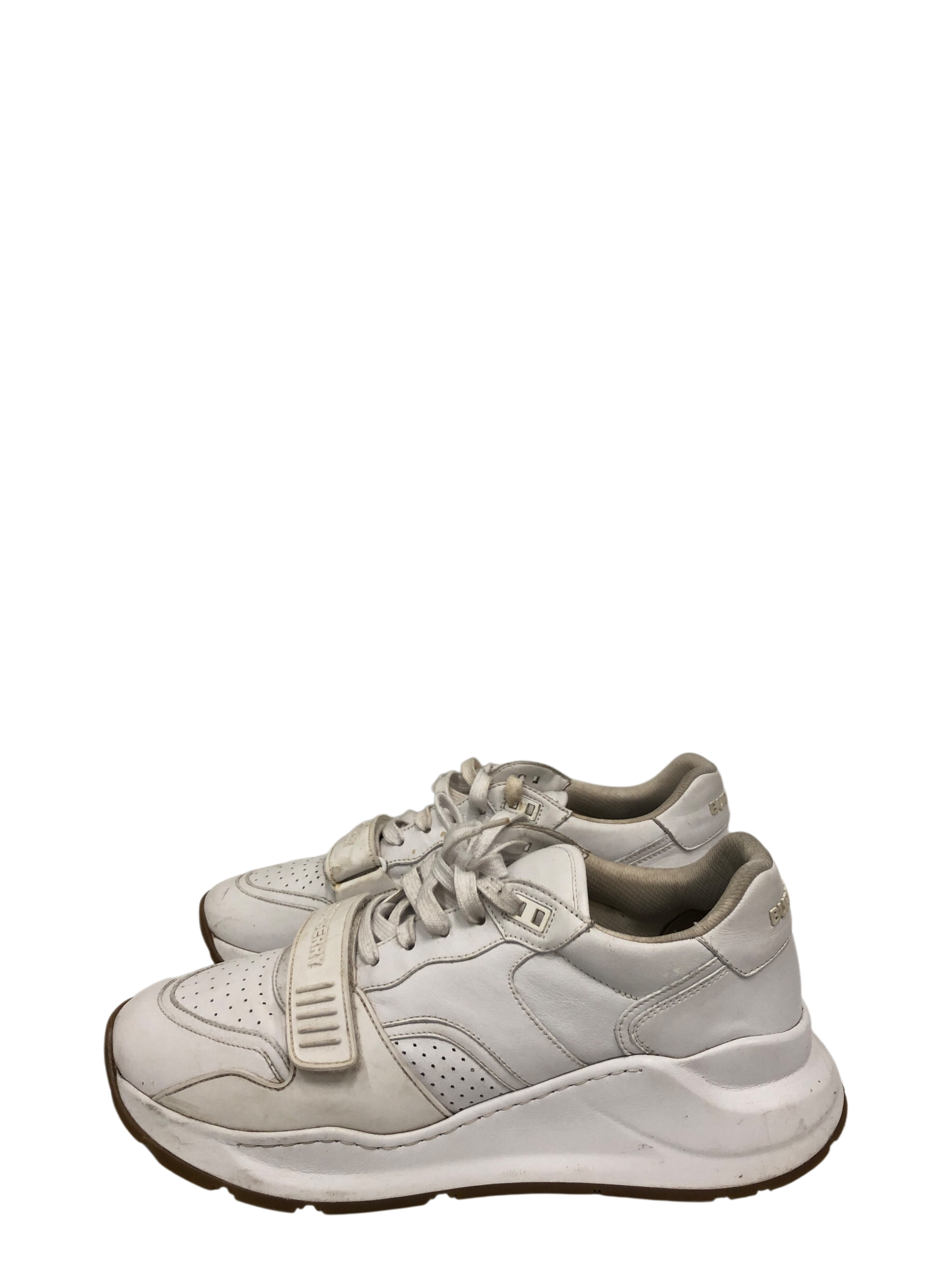 BURBERRY/Low-Sneakers/EU 45/Leather/WHT/Ramsey w/ Gum Sole view 5