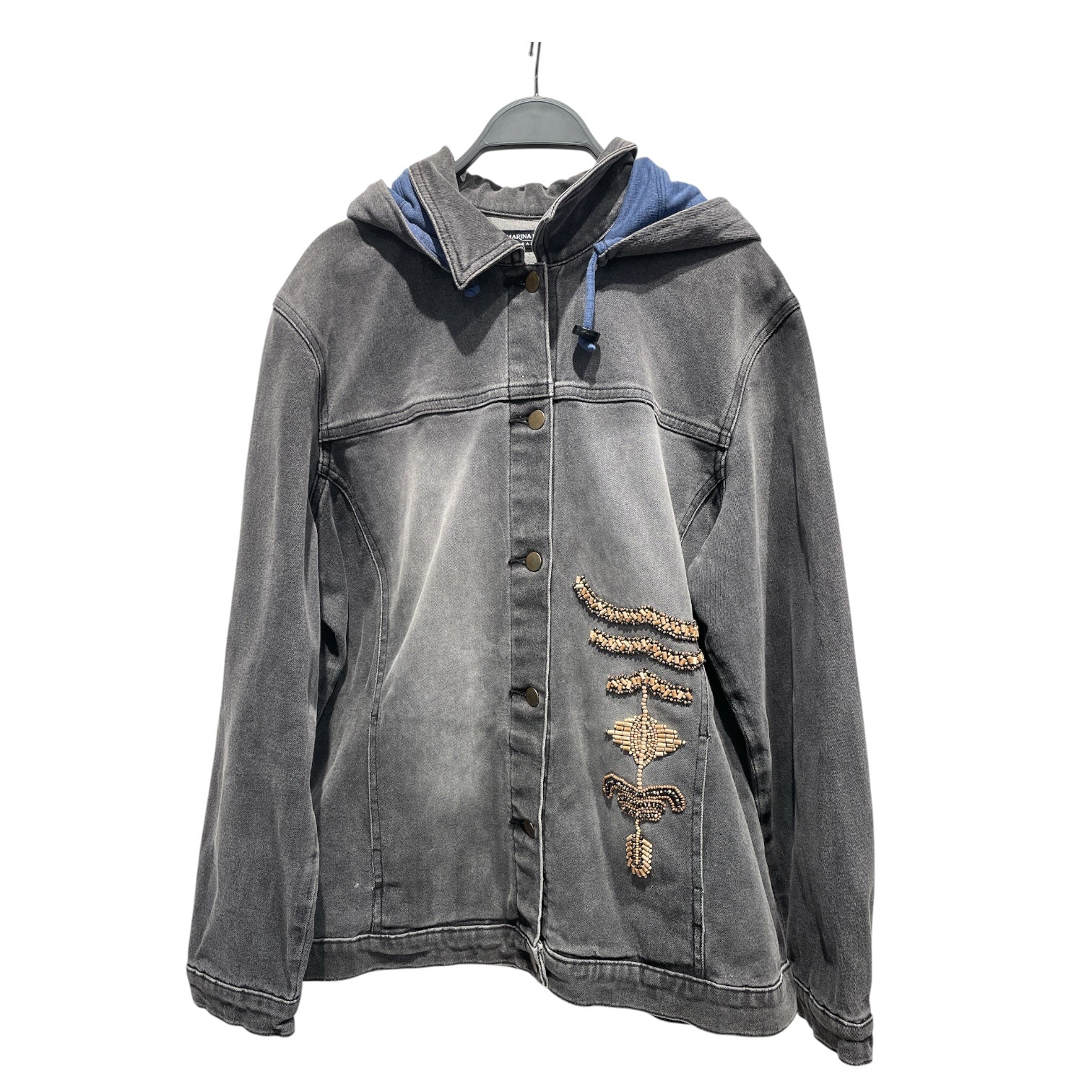 MARINA RINALDI/Denim Jkt/FREE/Denim/GRY/Hooded view 1