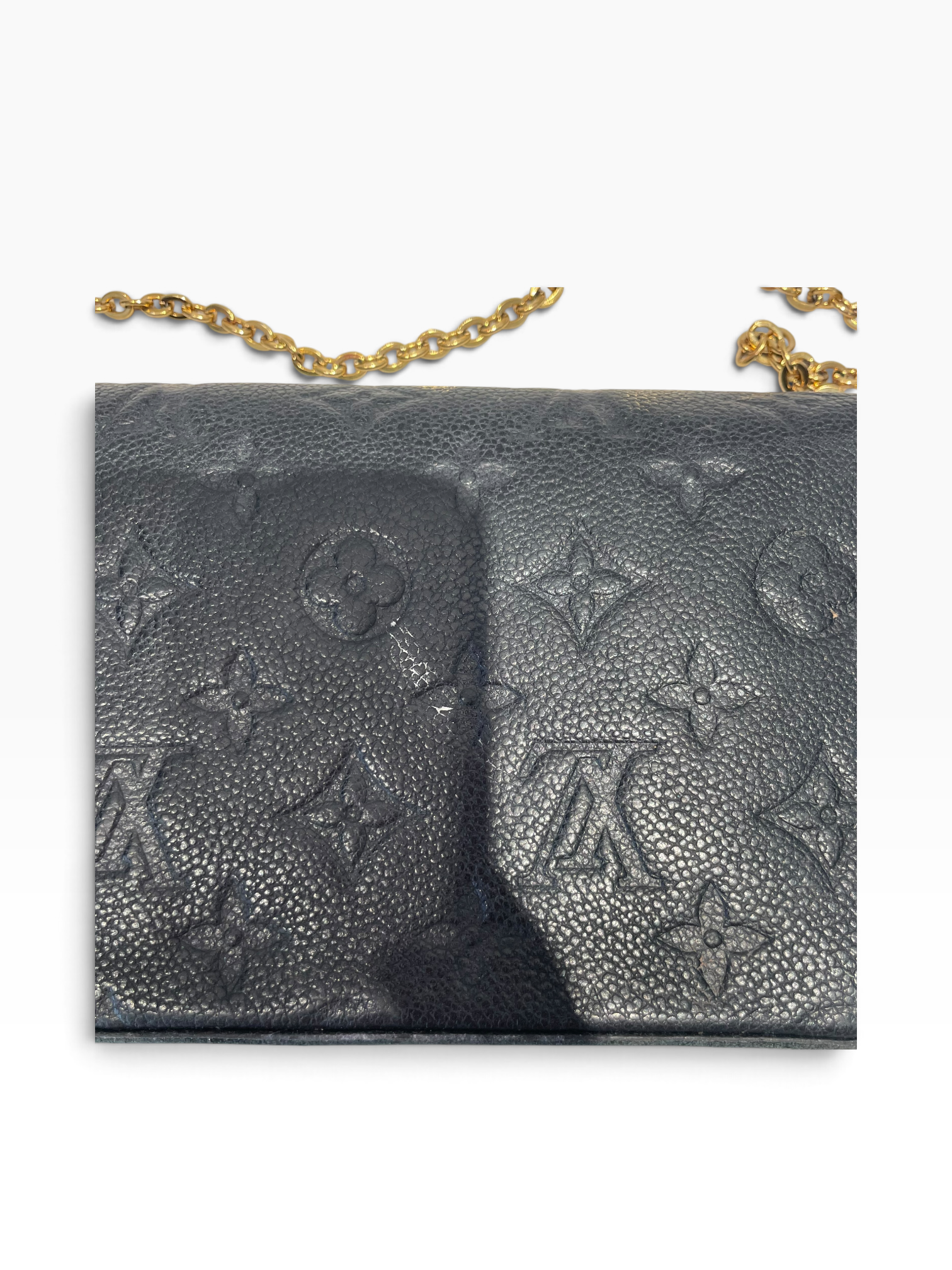LOUIS VUITTON/Clutch Bag/Leather/BLK/Pochette Felicie view 11