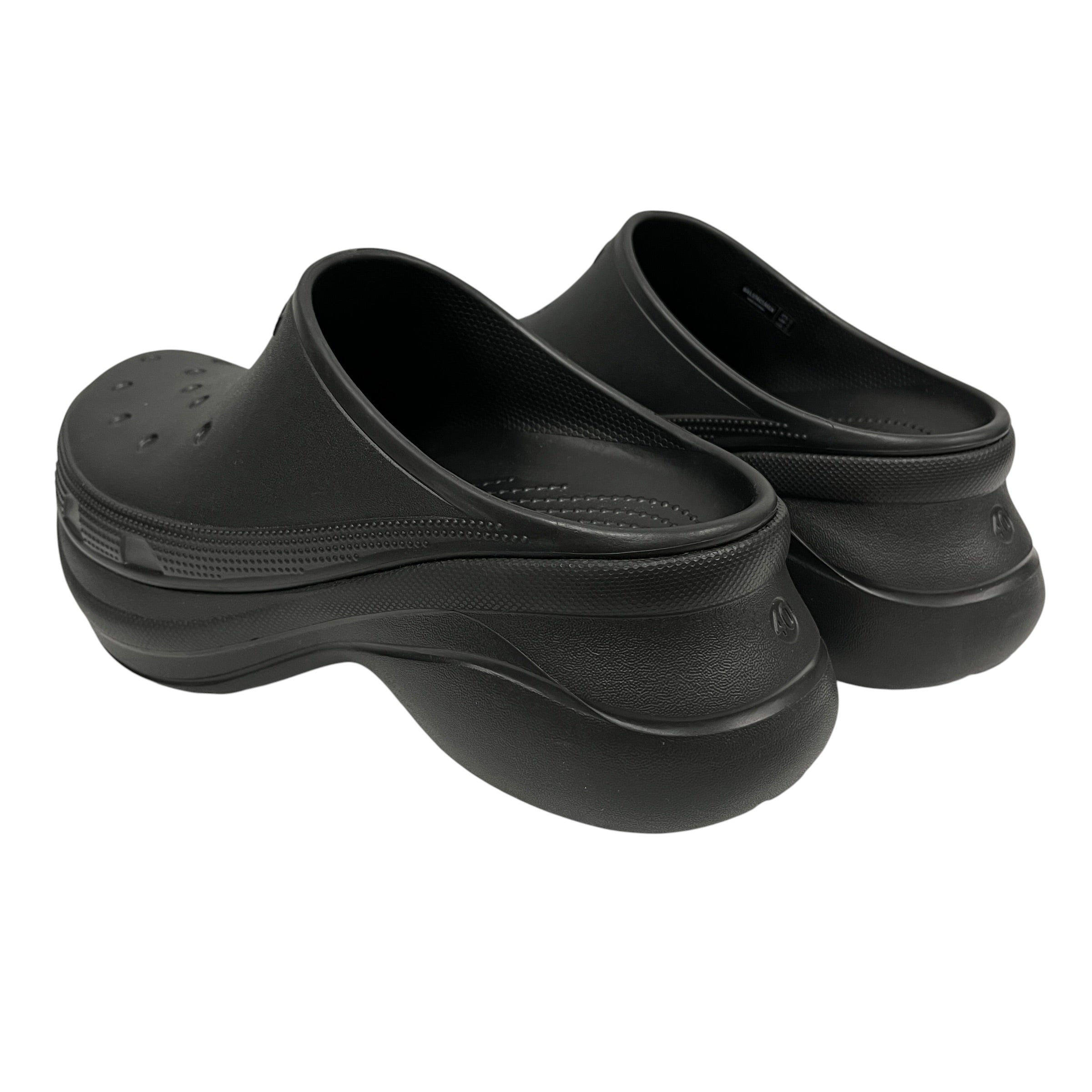 BALENCIAGA/Sandals/EU 40/BLK/Platform/RUBBER CROC MULES view 2