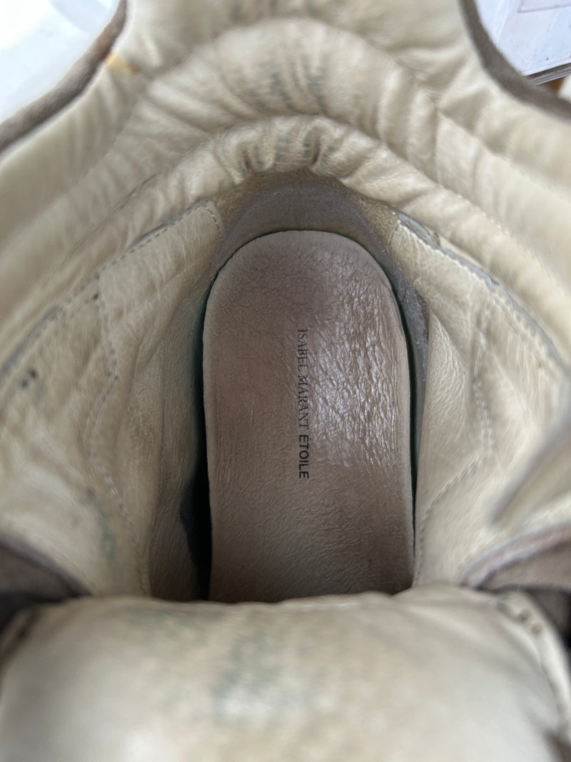 ISABEL MARANT ETOILE/Hi-Sneakers/EU 36/Suede/KHK/WEDGE HEEL MULTI STRAP