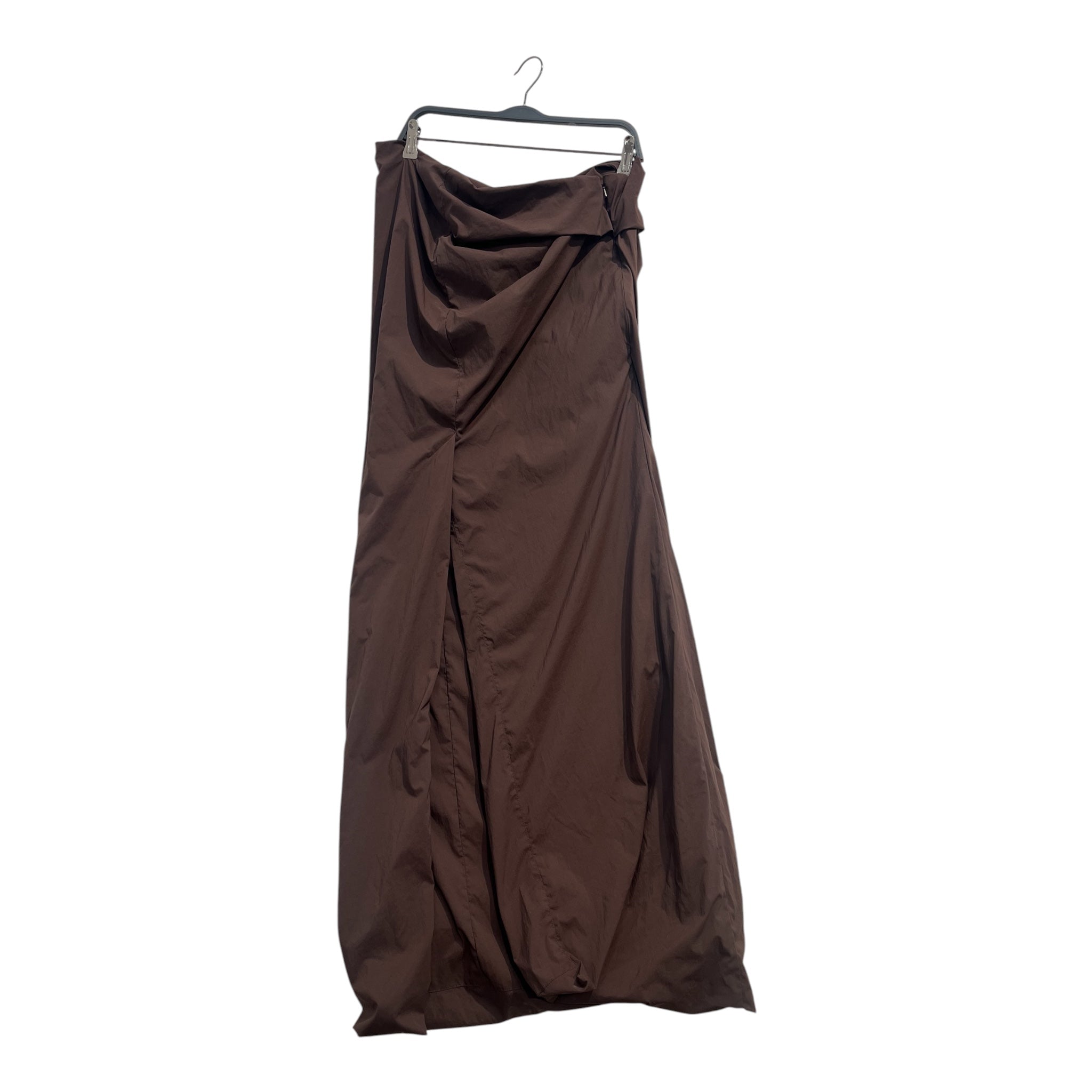 entire studios/Long Skirt/XL/Polyester/BRW/rouched side sligt view 2