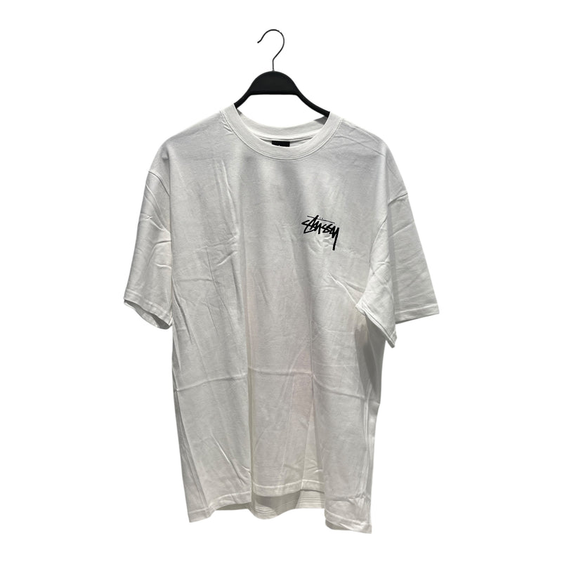 STUSSY/T-Shirt/XXL/Cotton/WHT/Red Fuzzy Dice White Logo