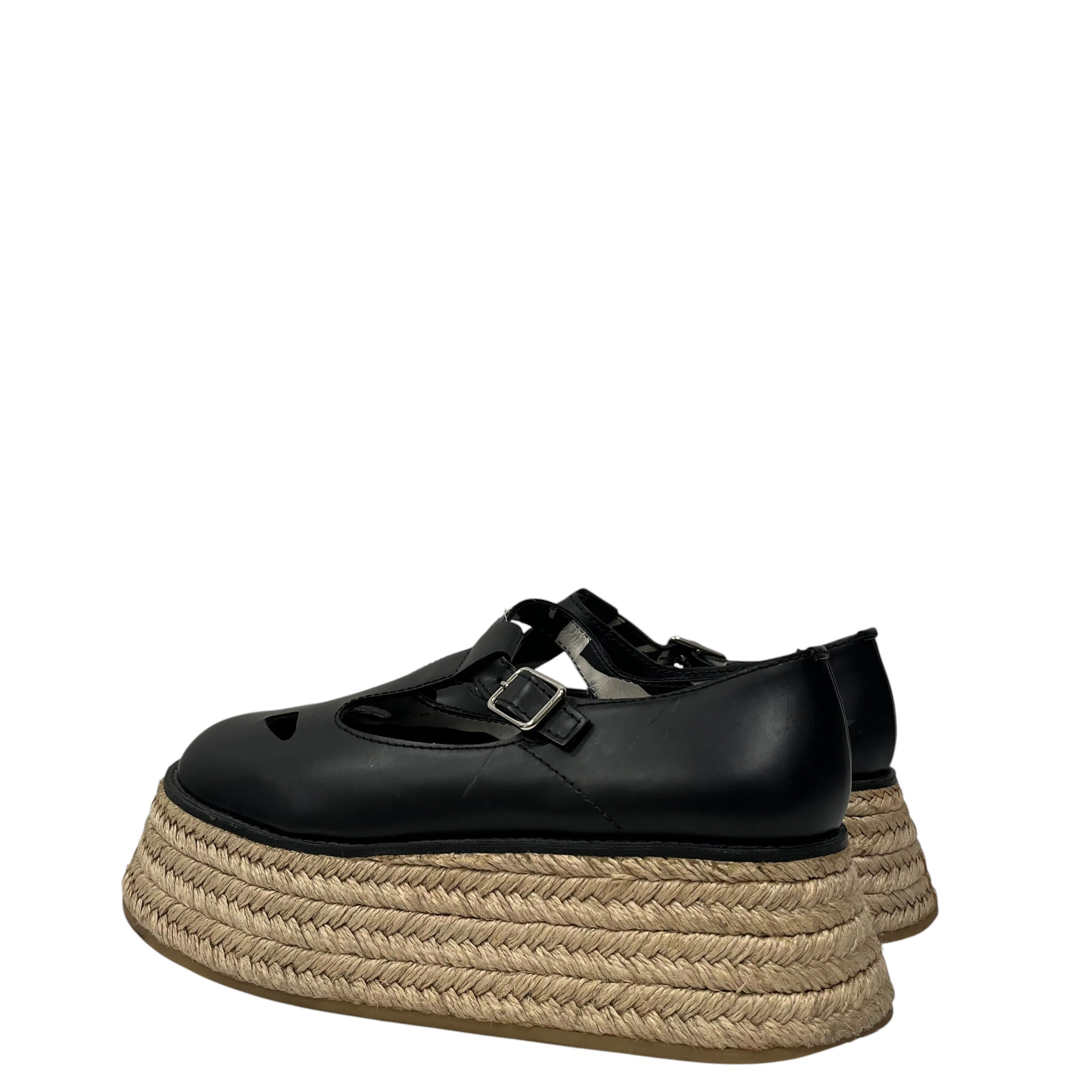 BURBERRY/Sandals/US 7.5/Leather/BLK/ view 2