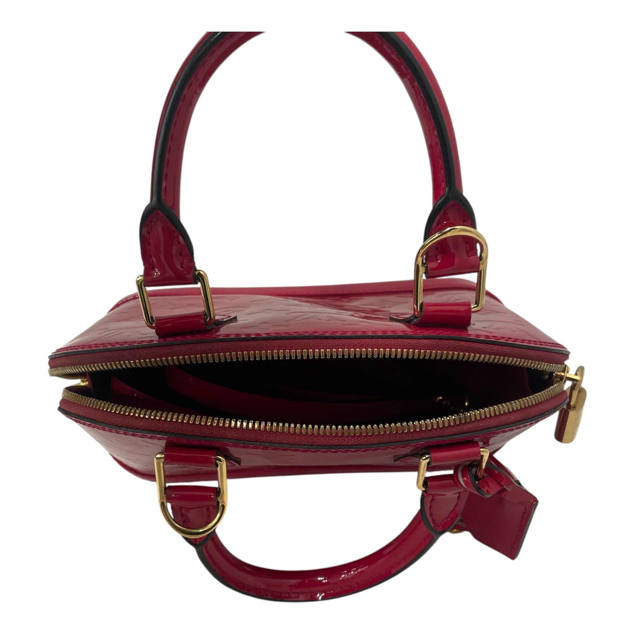 LOUIS VUITTON/Hand Bag/Hombre Check/Leather/RED/Alma BB monogram view 4