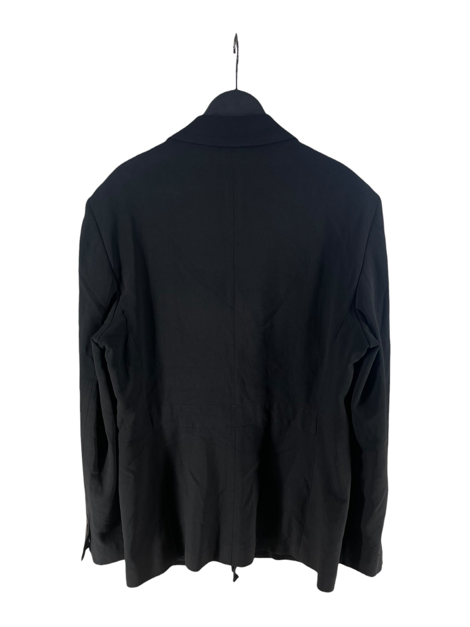 ANN DEMEULEMEESTER/Tailored Jkt/S/Cotton/BLK/BLAZER WITH INNER CINCH view 2
