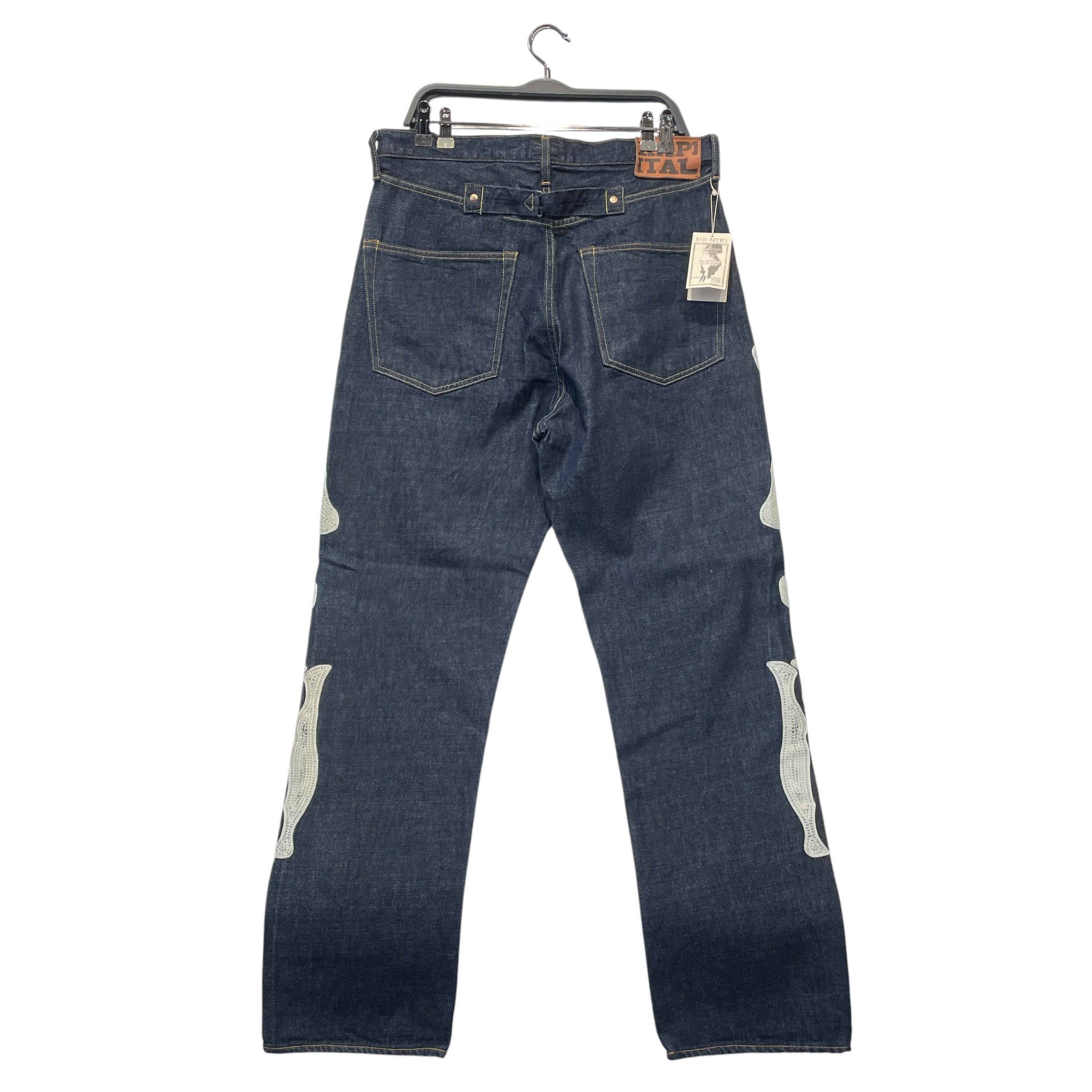 KAPITAL/Straight Pants/36/Denim/IDG/BONE EMBROIDERY view 2