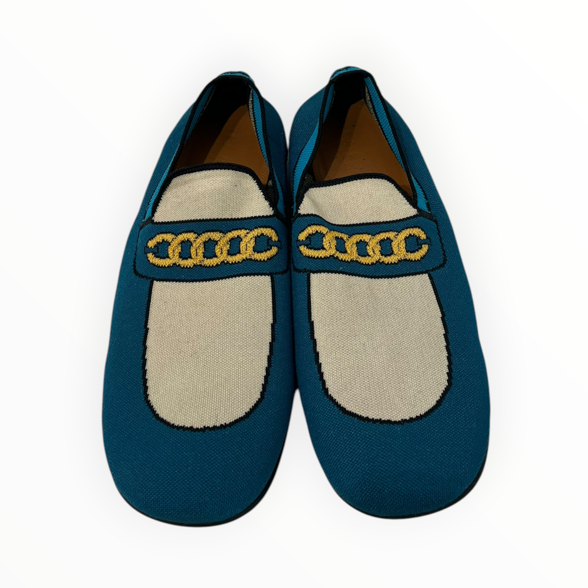 MARNI/Loafers/EU 43/Cotton/BLU/KNIT TROMPE LOAFERS view 3