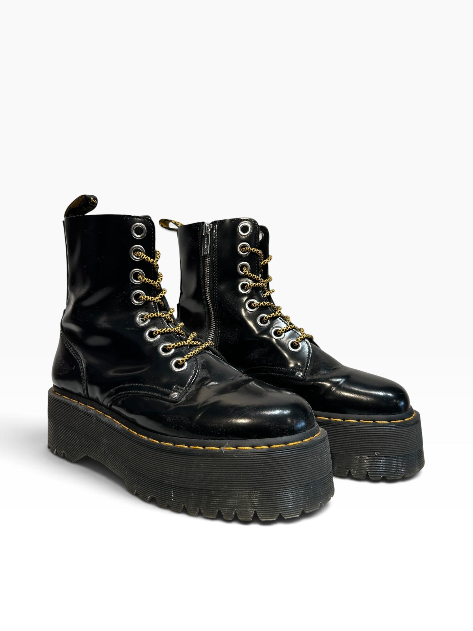 Dr.Martens/Lace Up Boots/US 10/Animal Pattern/BLK/Buzz 5-Eye  Animal Print view 1