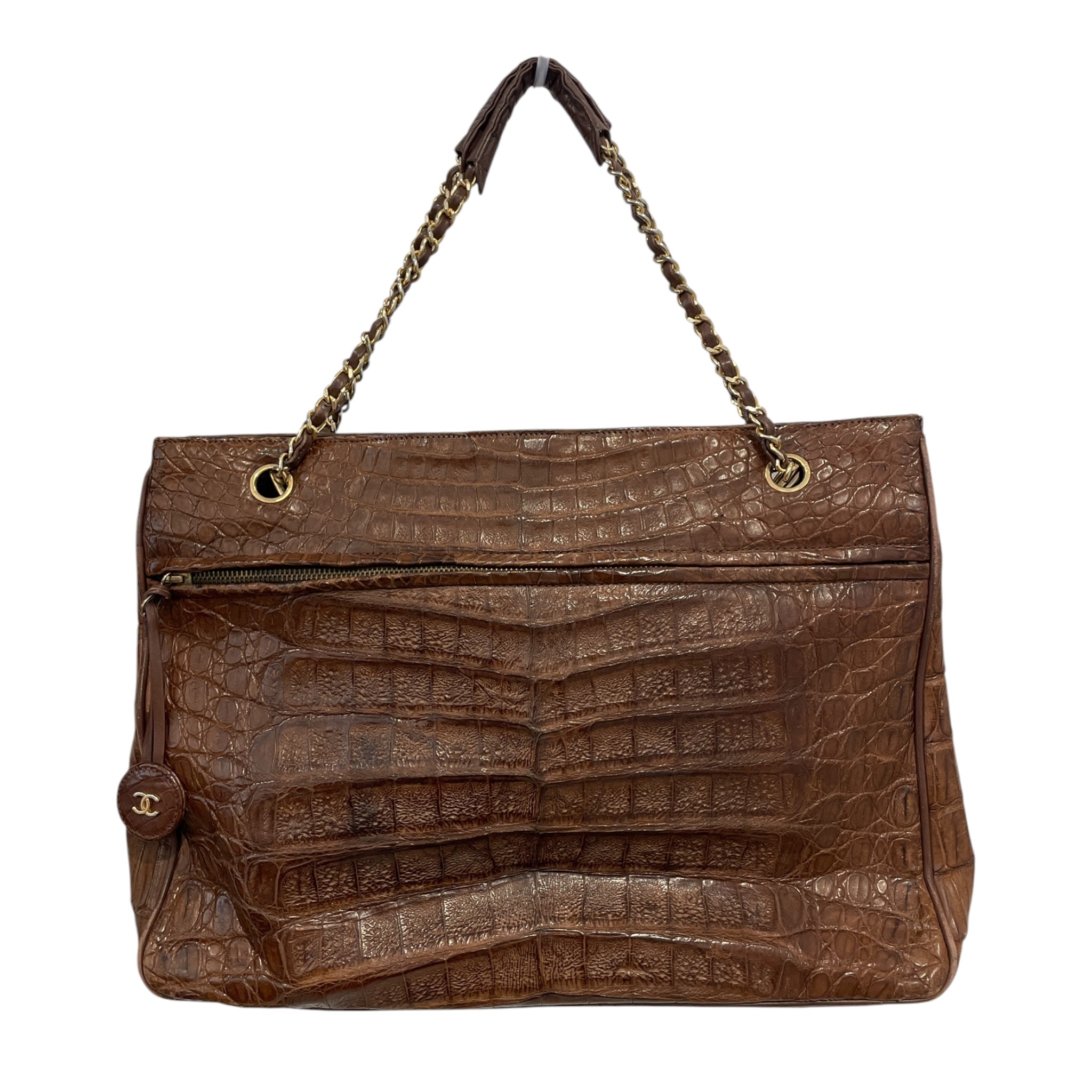 CHANEL/Tote Bag/Animal Pattern/Leather/BRW/VTG ALLIGATOR SHOPPER TOTE view 1