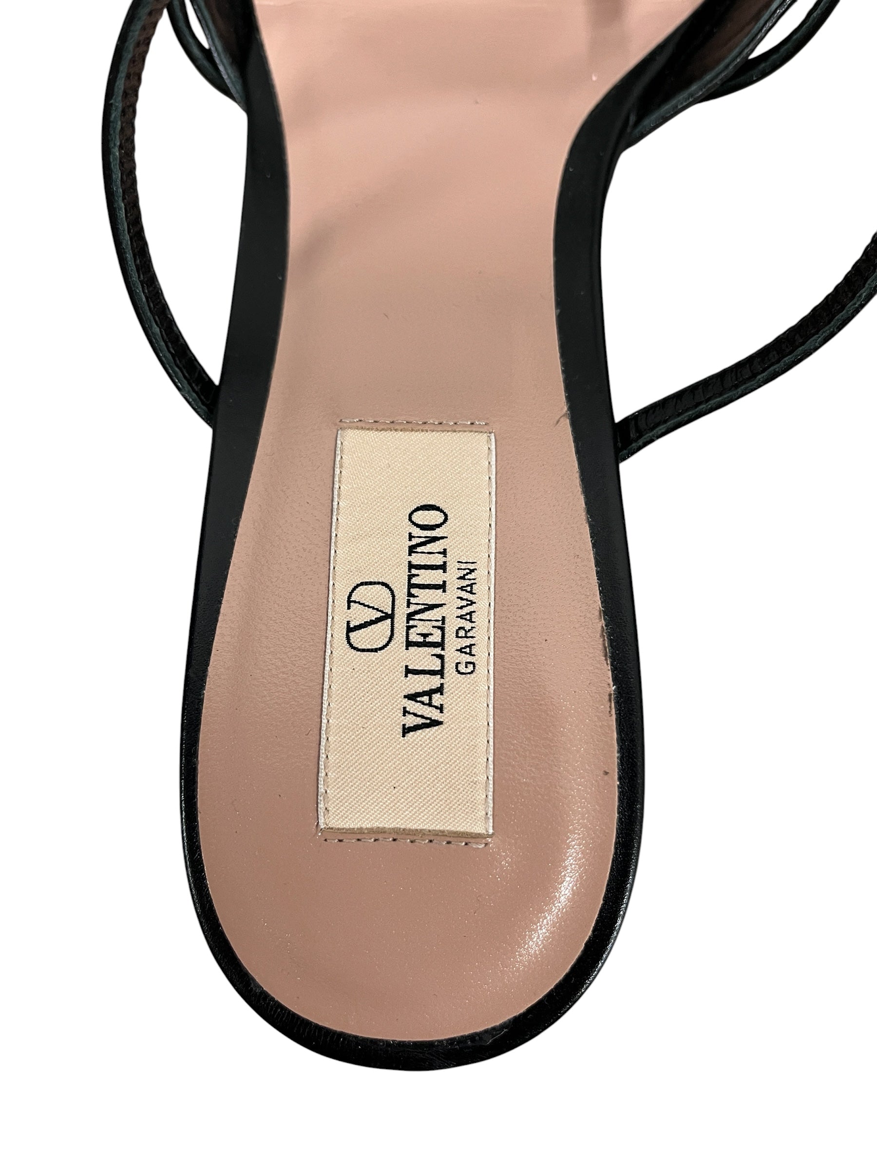 VALENTINO GARAVANI/Flat Shoes/EU 39/Leather/BLK/ROCKSTUD LEATHER MULE view 3