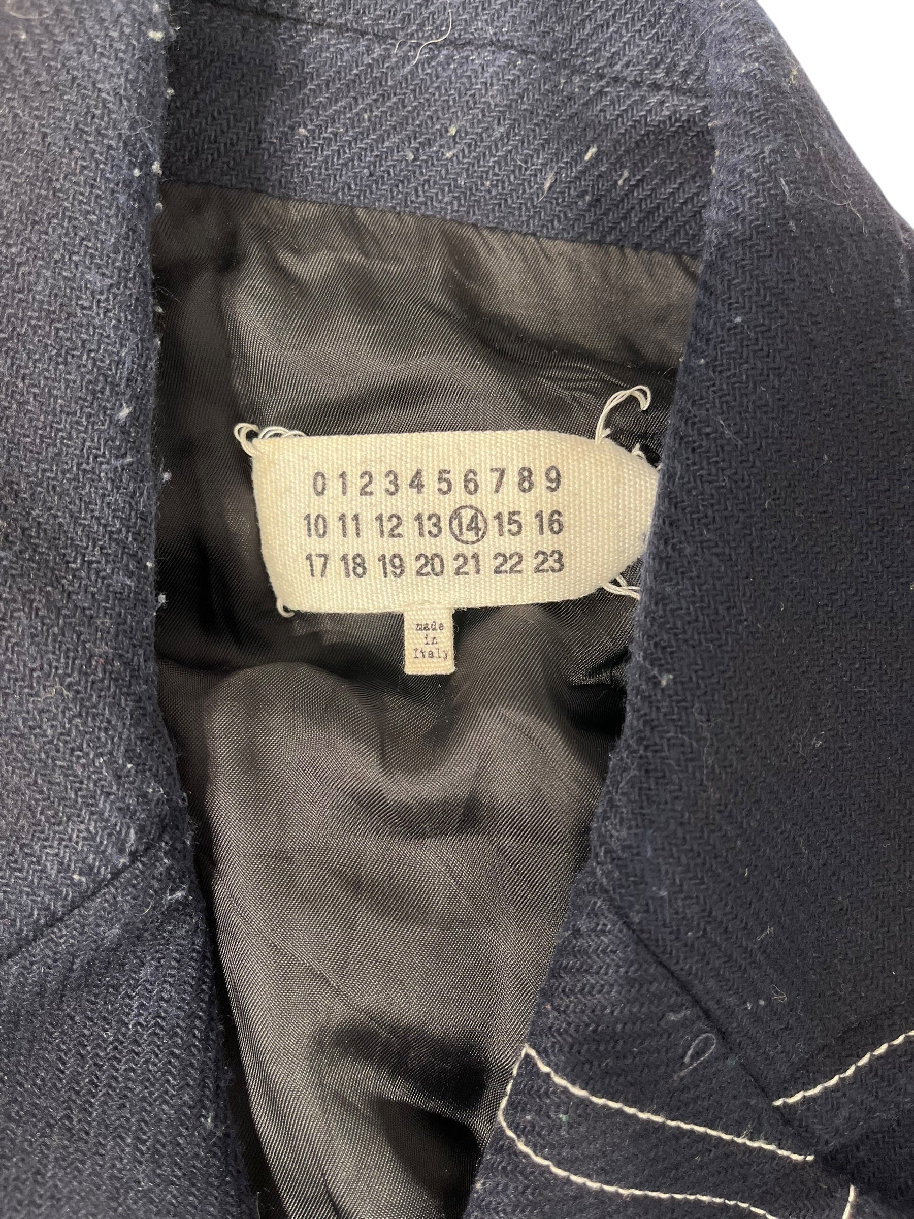 Maison Margiela/Coat/48/Wool/NVY/2017 CONTRAST STICH OVERCOAT view 3