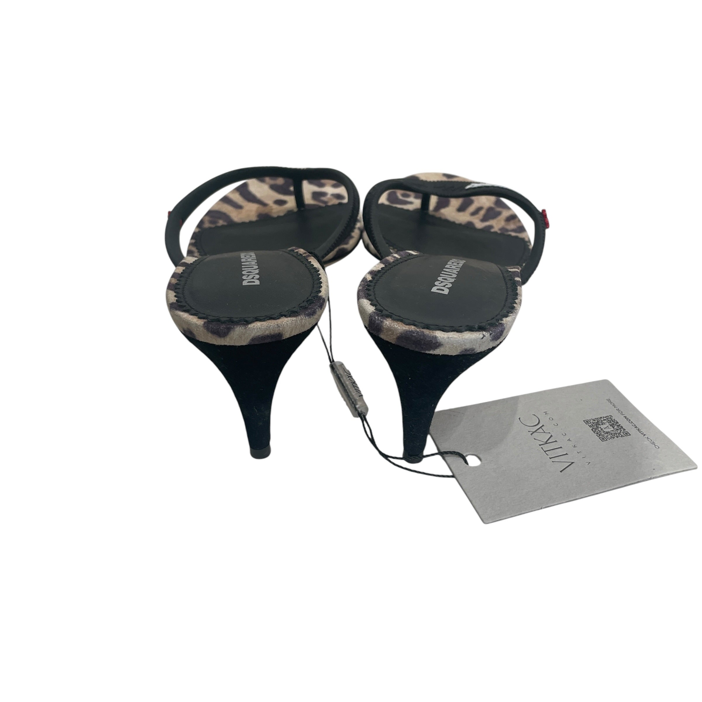 DSQUARED2/Heels/EU 40/Animal Pattern/MLT/LEOPARD KITTEN HEEL FLIP FLOP view 3