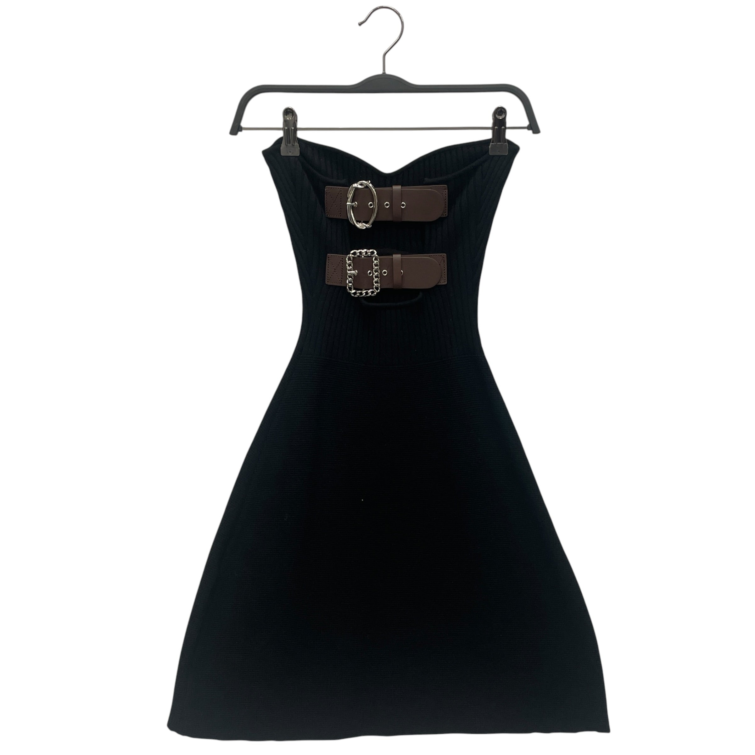 Andersson Bell/SL Dress/S/Cotton/BLK/BIG BUCKLE FRONT view 2