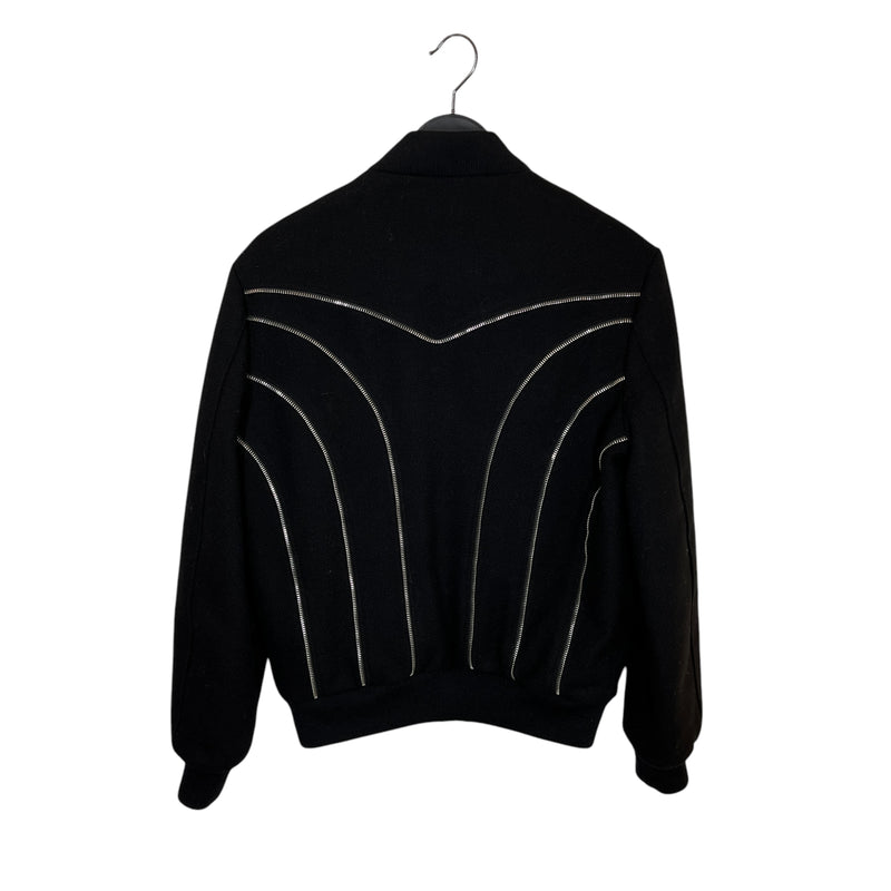 SAINT LAURENT/Jacket/50/Wool/BLK/ZIP SEAMED