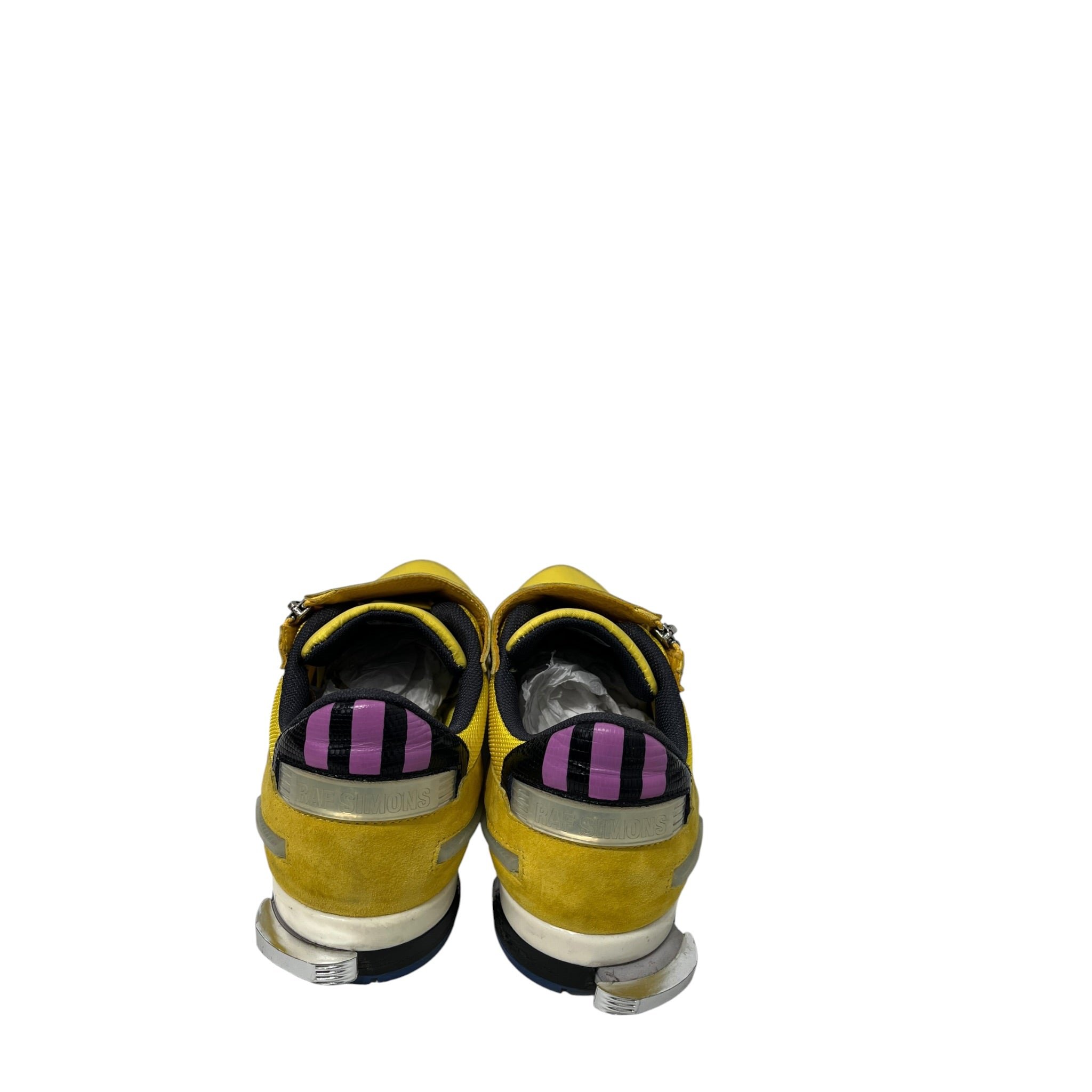 RAF SIMONS/adidas/Low-Sneakers/US 11.5/Suede/YEL/side zip metal rising star view 5