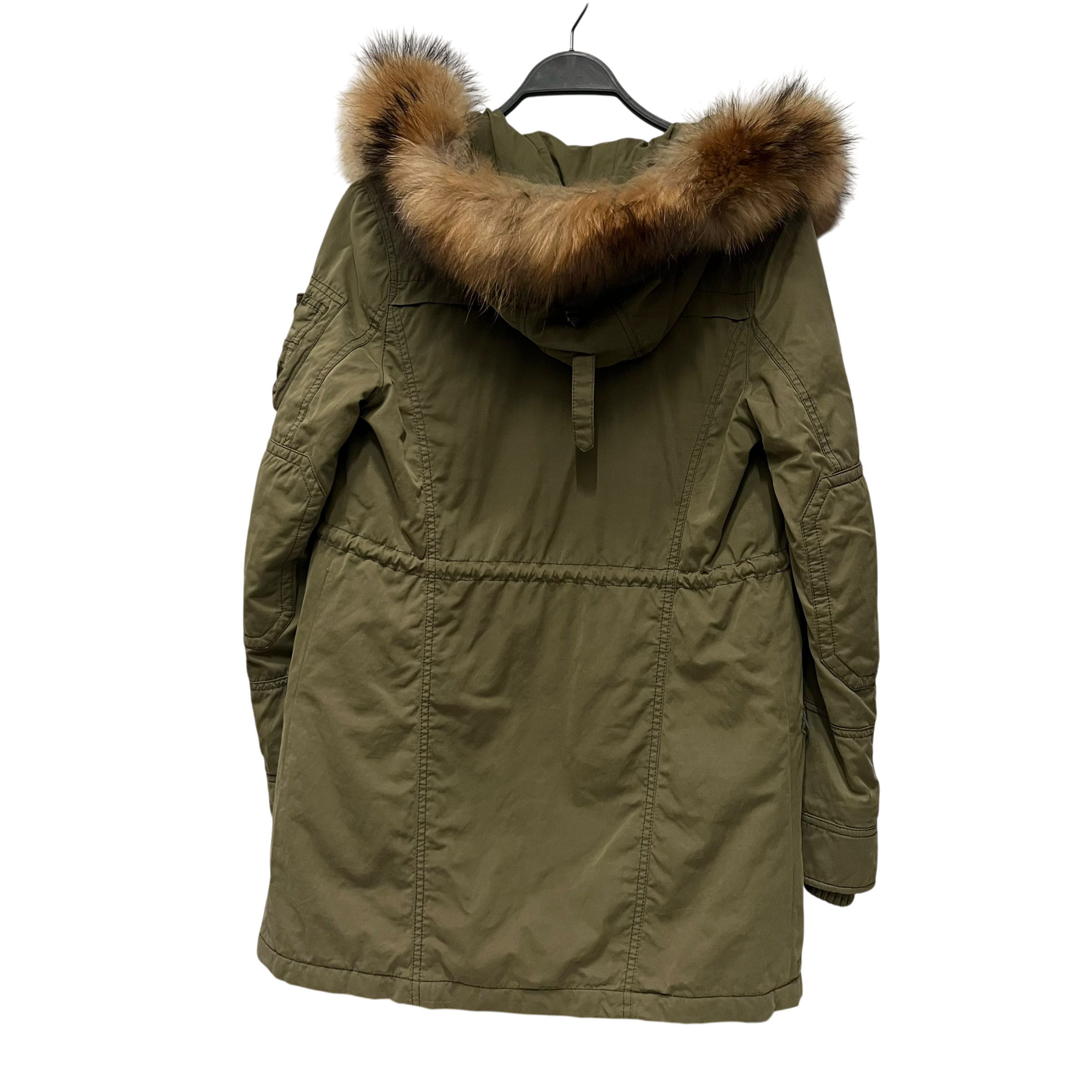 MOUSSY/Mod Parka/M/Polyester/GRN/REAL FUR HOOD TRIM view 3