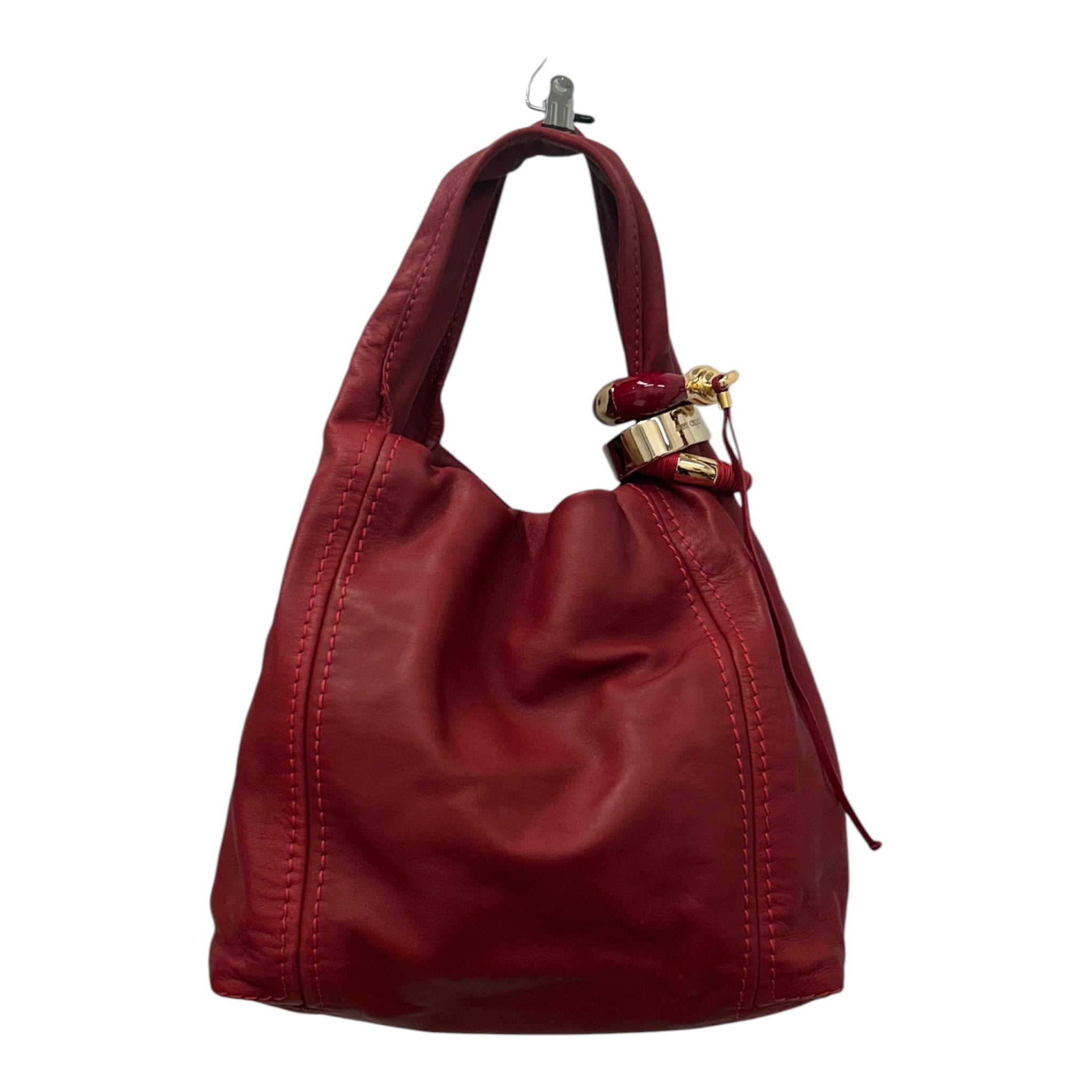JIMMY CHOO/Bag/Leather/RED/Saba Hobo bag view 2