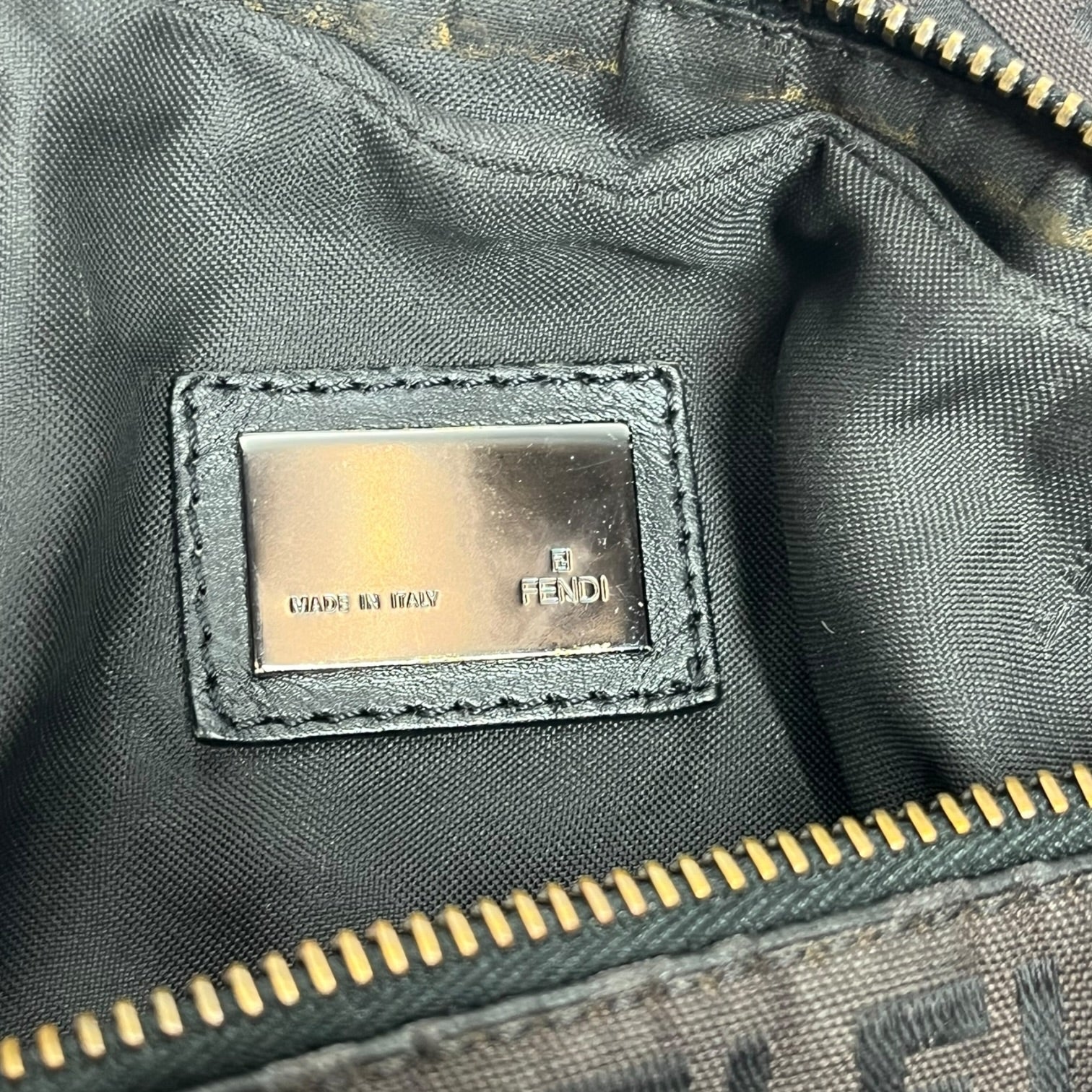 FENDI/Hand Bag/Monogram/Cotton/BRW/Oyster Hobo view 7
