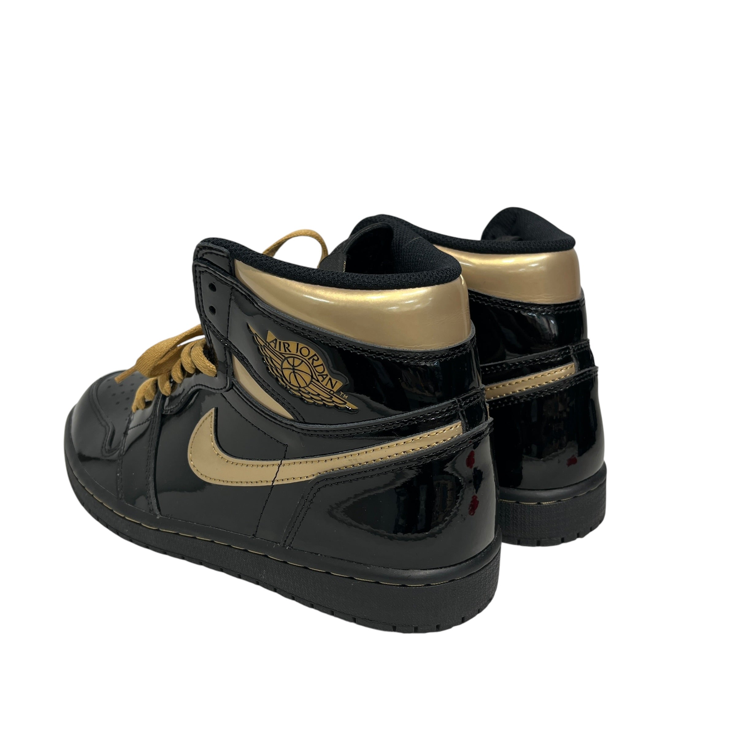 NIKE/Hi-Sneakers/US 9.5/Border/BLK/Jordan 1 Retro Blk/Gold 2020 view 2