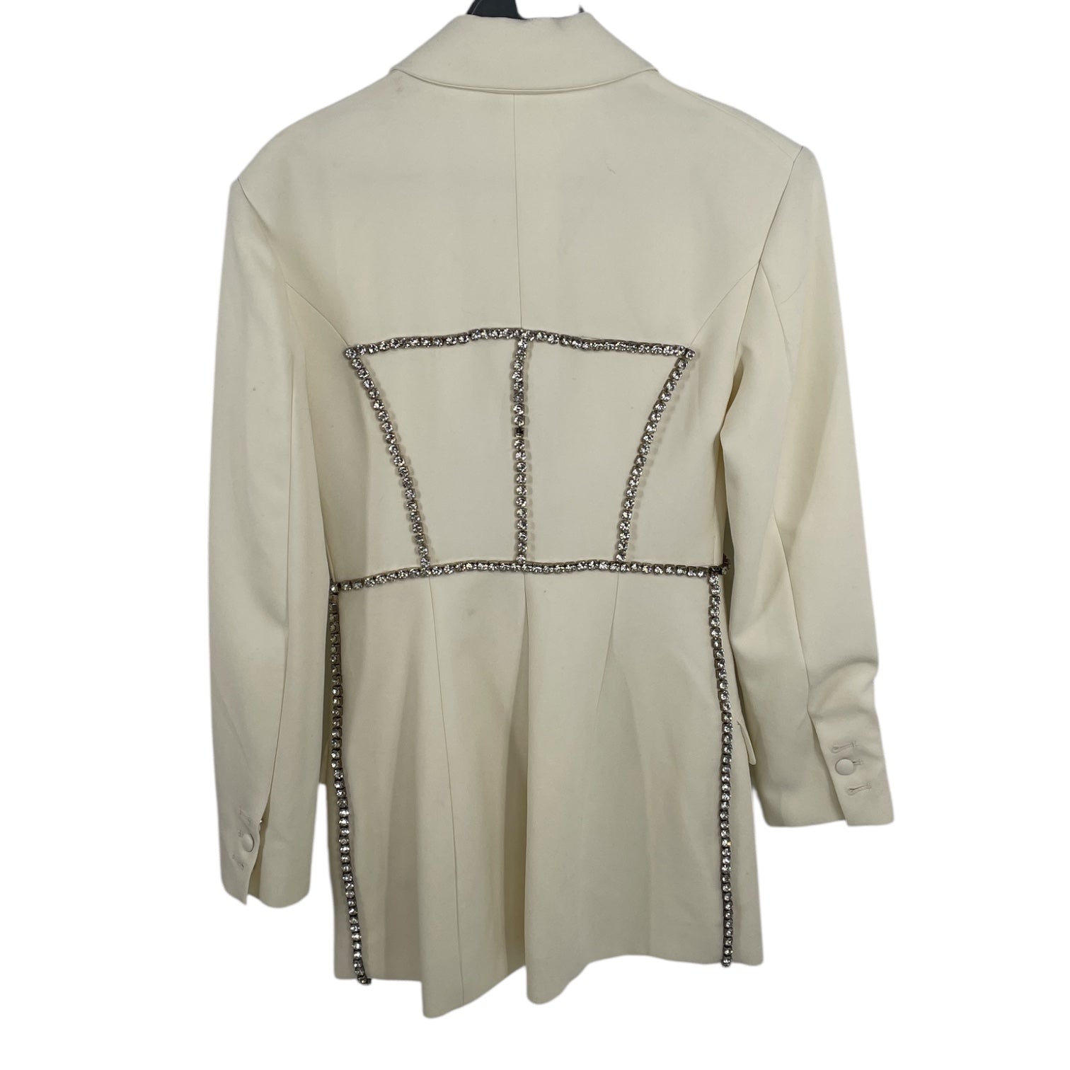 AREA/3|4S Dress/M/Polyester/WHT/crystal waist view 2