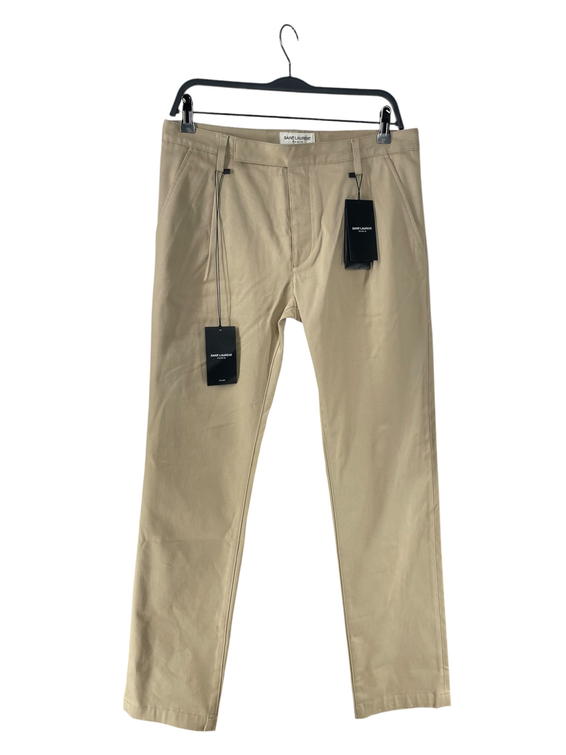 SAINT LAURENT/Straight Pants/30/Cotton/BEG/2020 KHAKIS TAGS view 1