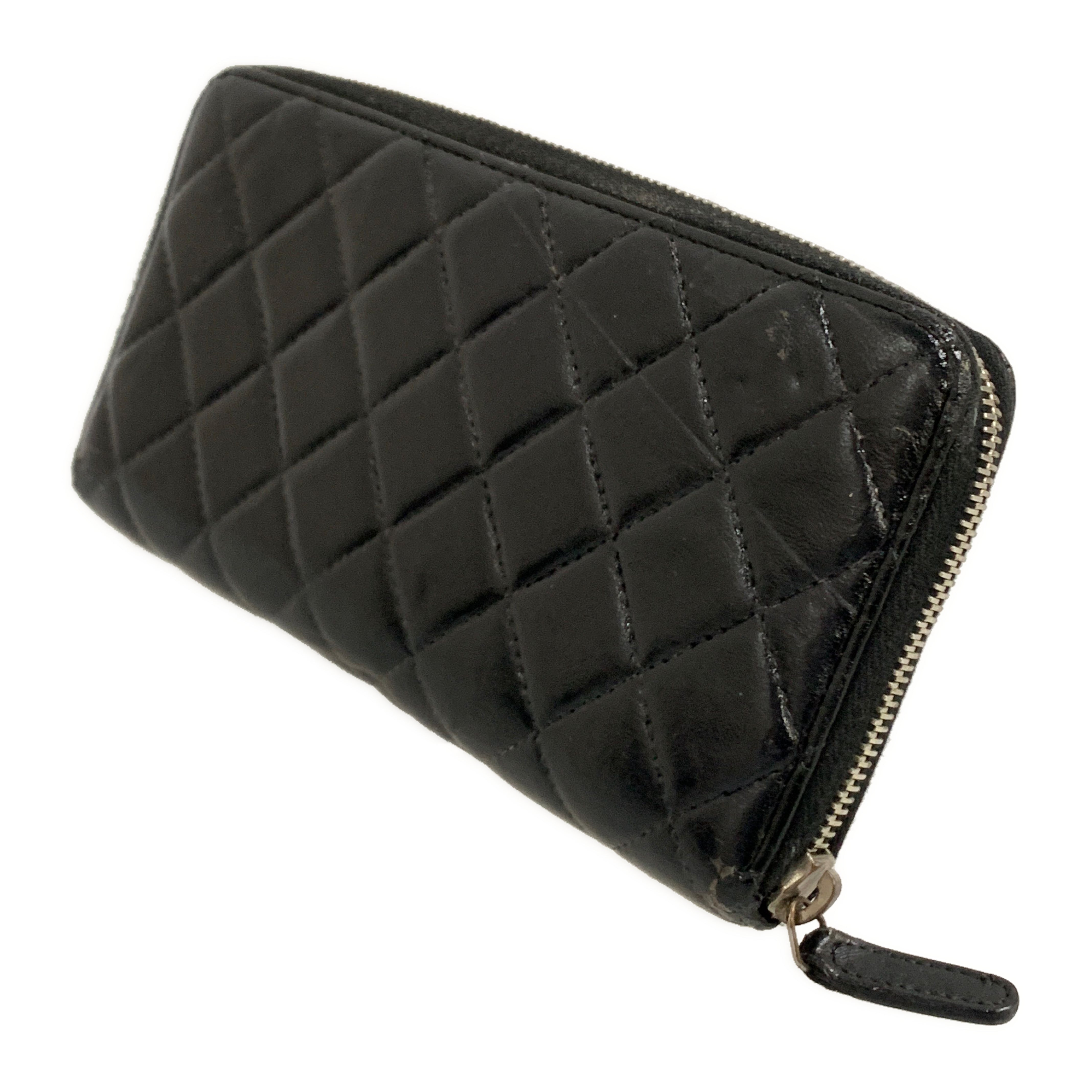 CHANEL/Long Wallet/BLK/Leather/15857160/ view 2