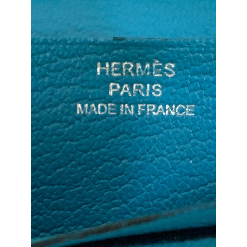 HERMES/Long Wallet/BLU/Leather/
