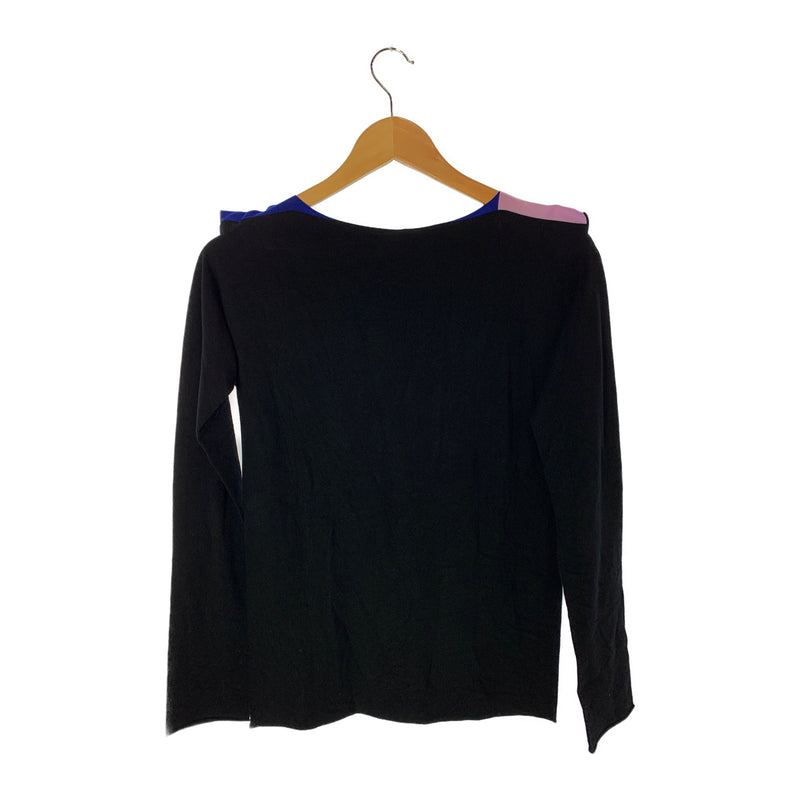 ISSEY MIYAKE/LS T-Shirt/3/BLK/Rayon/PP01-KK772/