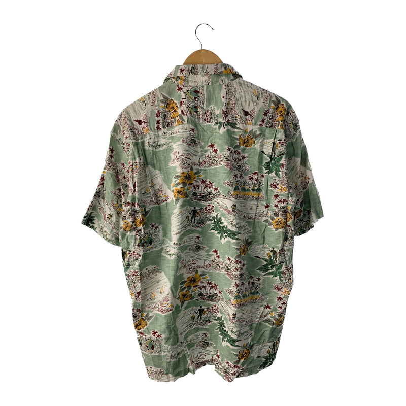 STUSSY/Hawaiian Shirt/M/Green/Cotton/All Over Print/