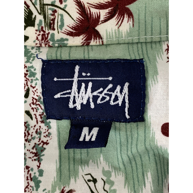 STUSSY/Hawaiian Shirt/M/Green/Cotton/All Over Print/