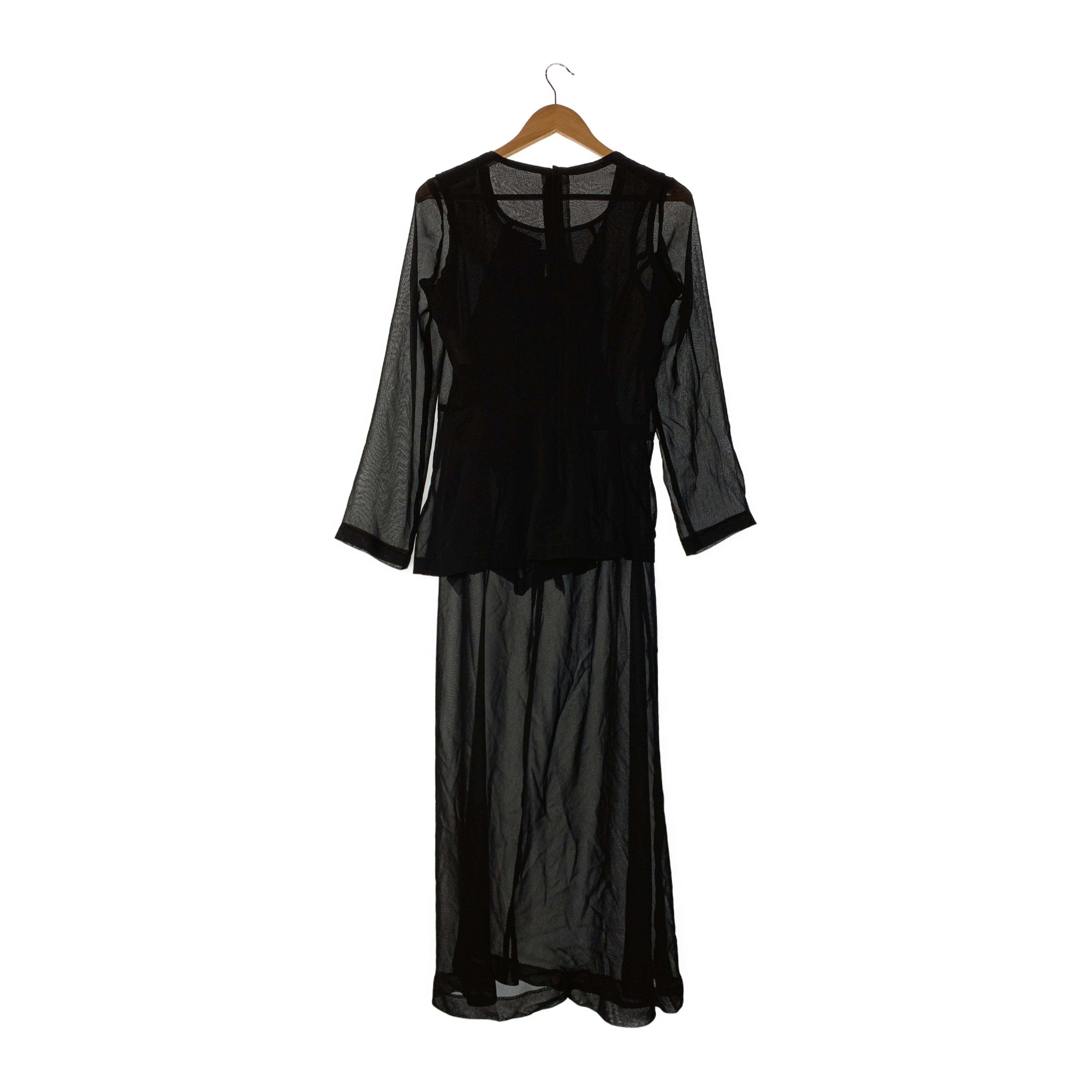 COMME des GARCONS/LS Dress/Black/Polyester/GO-040500 view 2