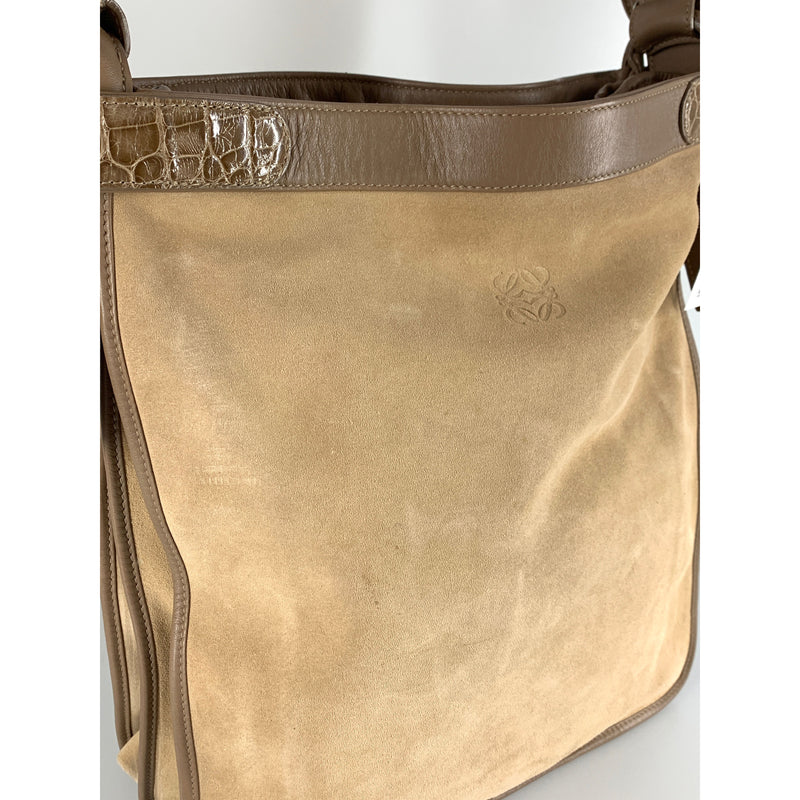 LOEWE/Tote Bag/Beige/Suede/