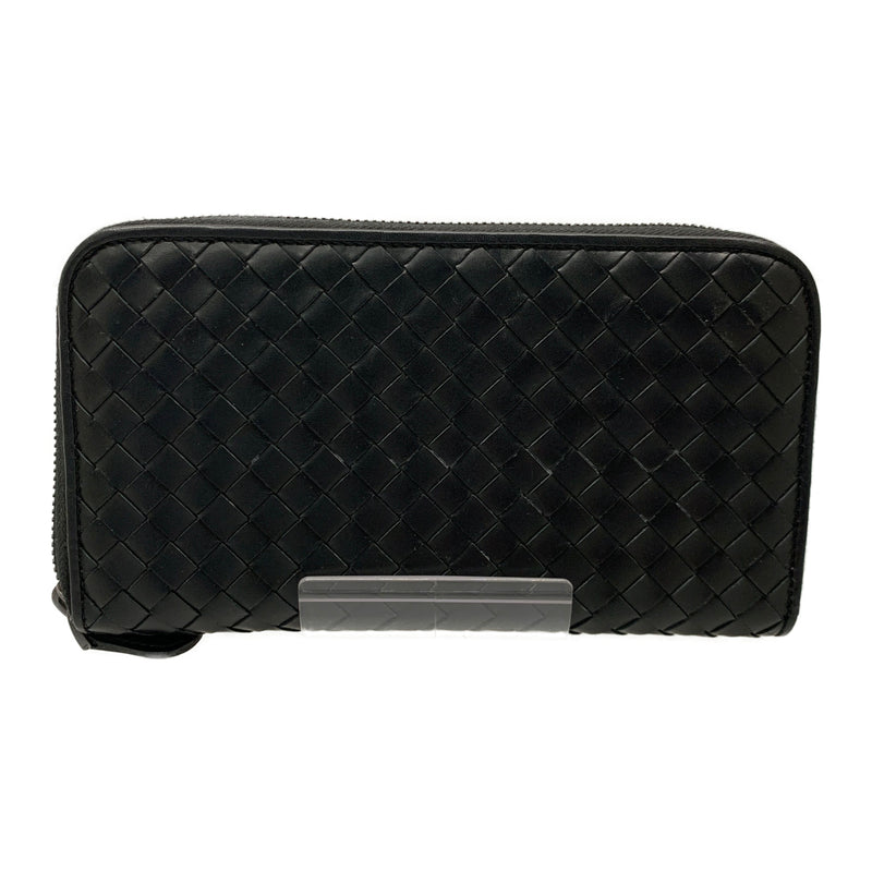 BOTTEGA VENETA/Long Wallet/Black/Leather/