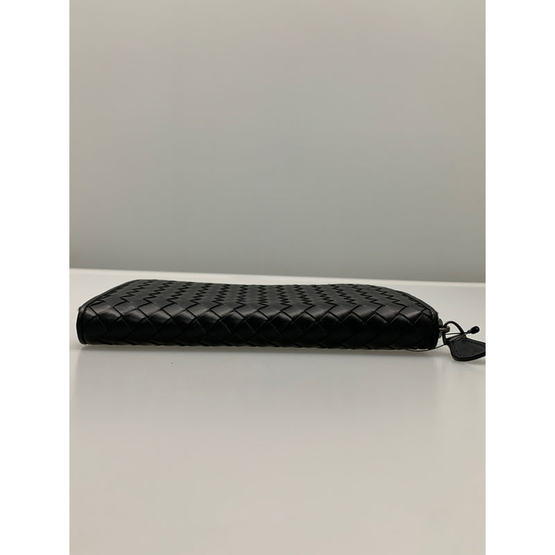 BOTTEGA VENETA/Long Wallet/Black/Leather/