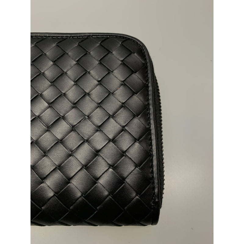 BOTTEGA VENETA/Long Wallet/Black/Leather/
