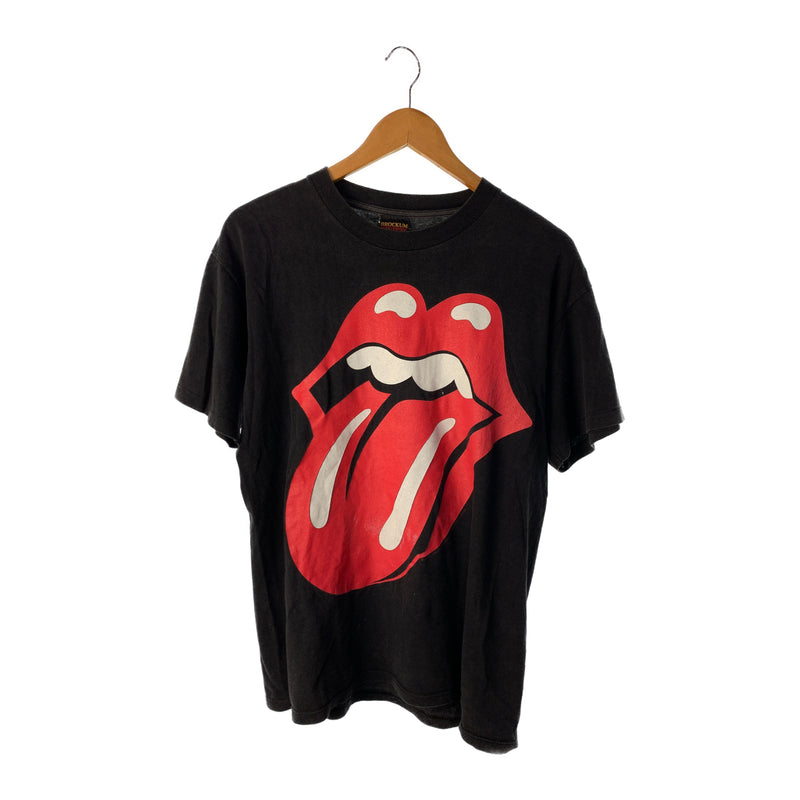 ROLLING STONES/T-Shirt/Black/Cotton/Graphic/