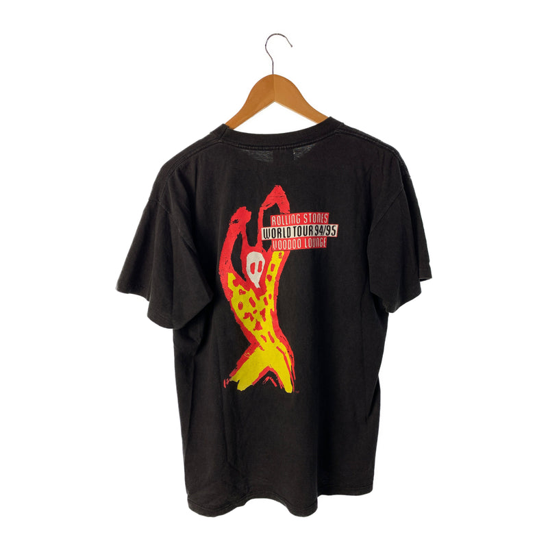 ROLLING STONES/T-Shirt/Black/Cotton/Graphic/