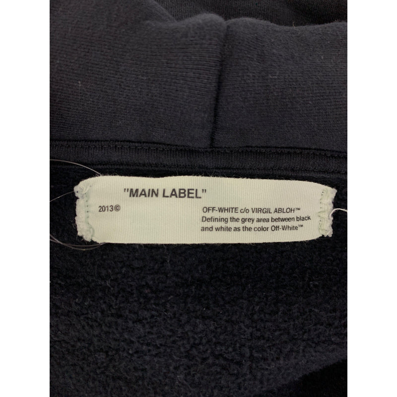 OFF-WHITE/Zip Up Hoodie/XS/Black/Cotton/DIAG SPRAY HOODIE