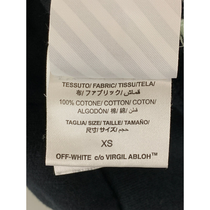 OFF-WHITE/Zip Up Hoodie/XS/Black/Cotton/DIAG SPRAY HOODIE